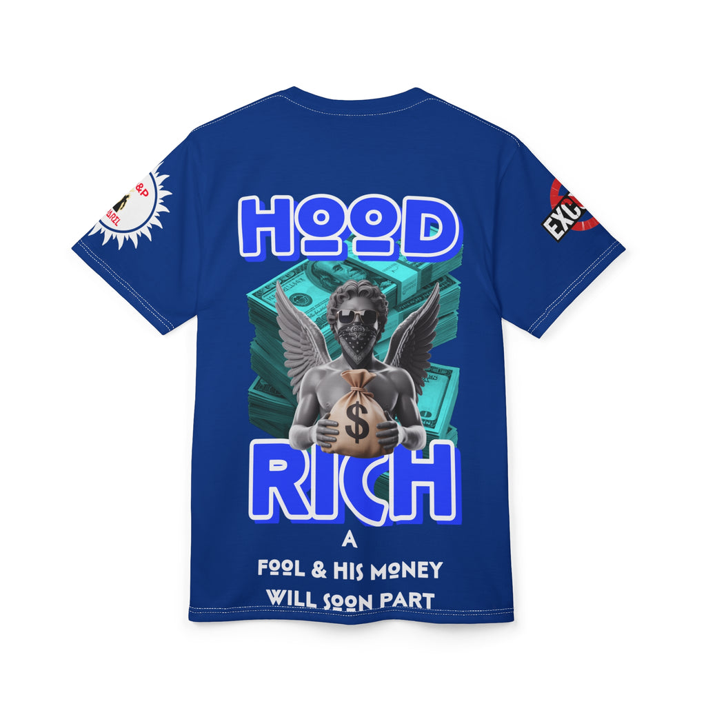 Hood Rich Graphic Tee LD&P APPAREL Blue