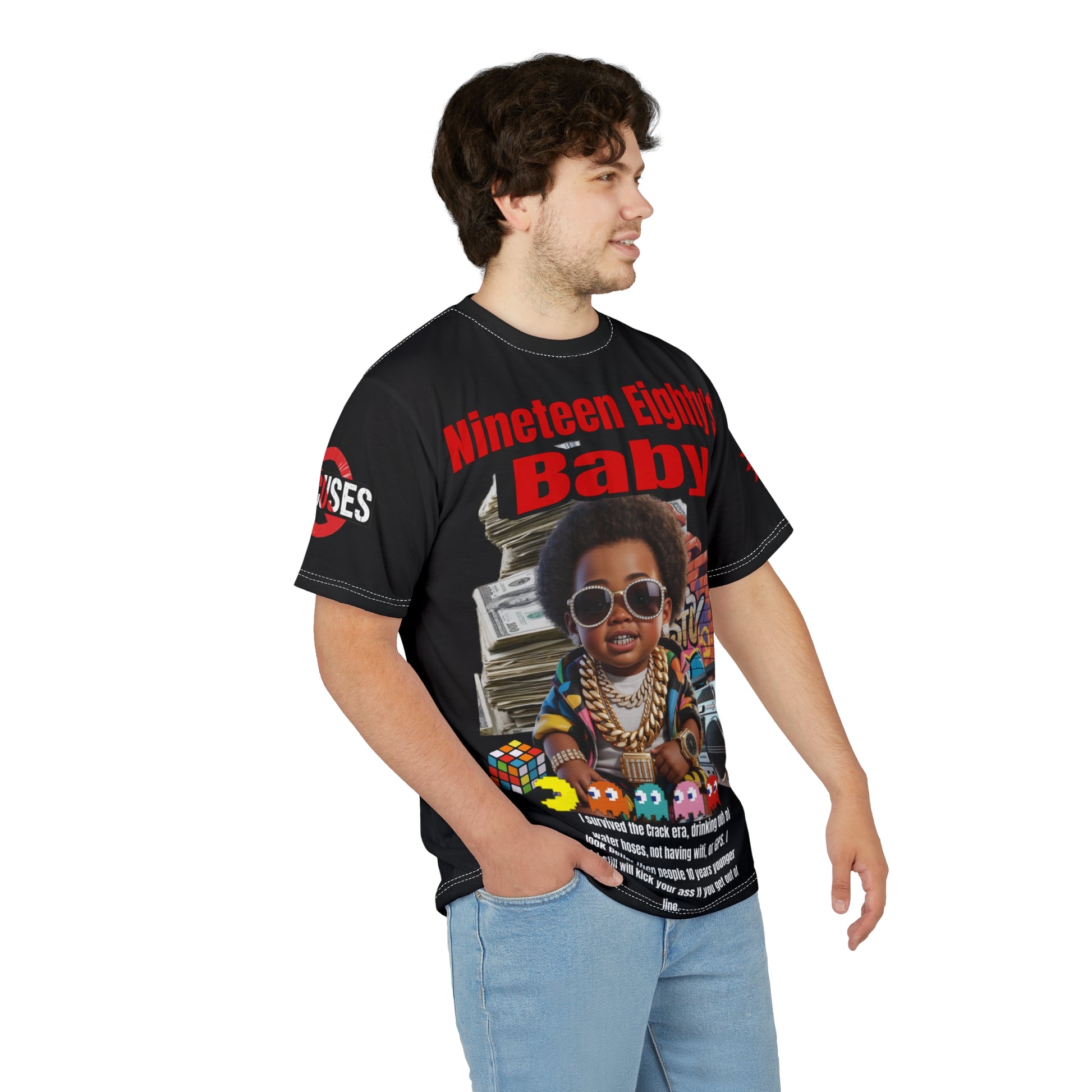 Nineteen Eighty's Baby Graphic Tee LD&P APPAREL Black
