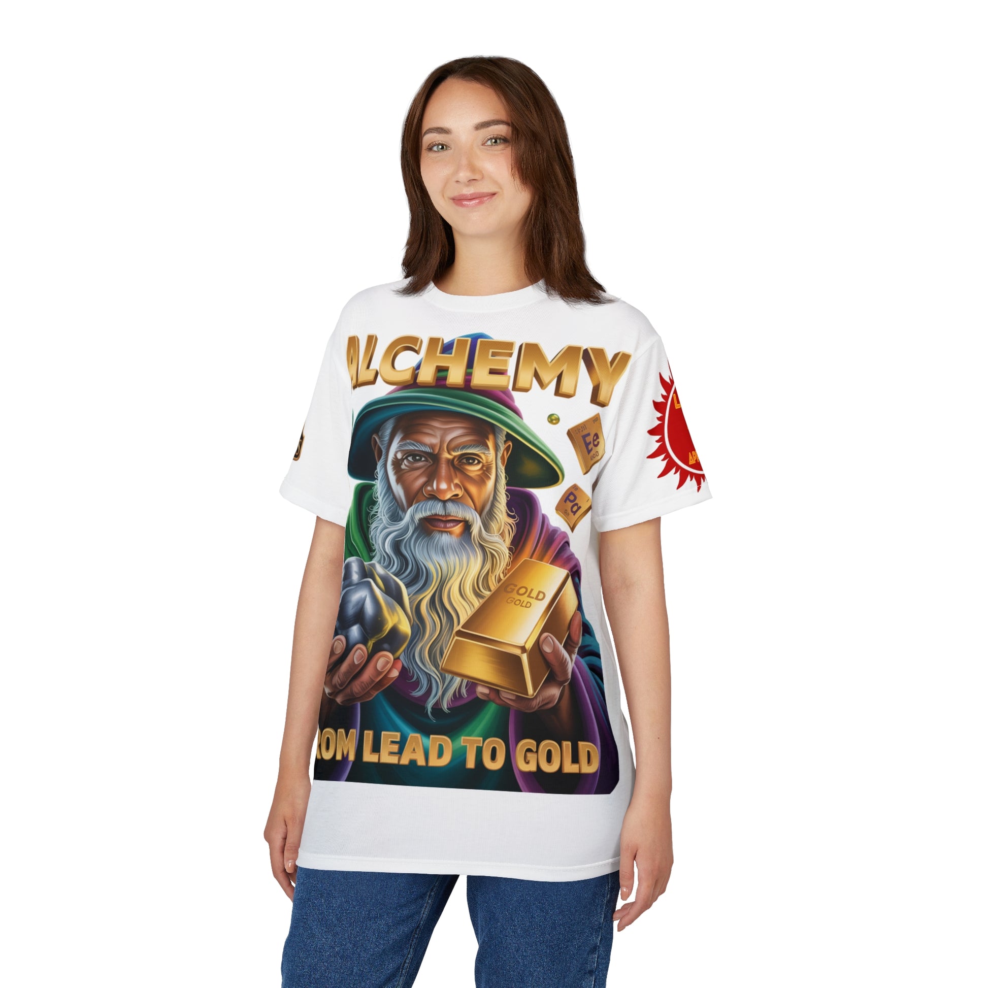 Alchemy Unisex Cut & Sew Tee white