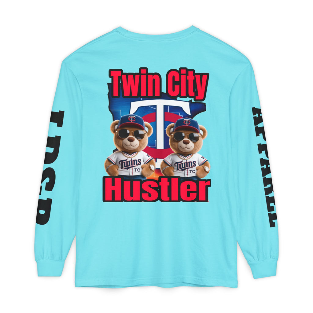 Twin City HUSTLER Long Sleeve T-Shirt - Bad Temper Design