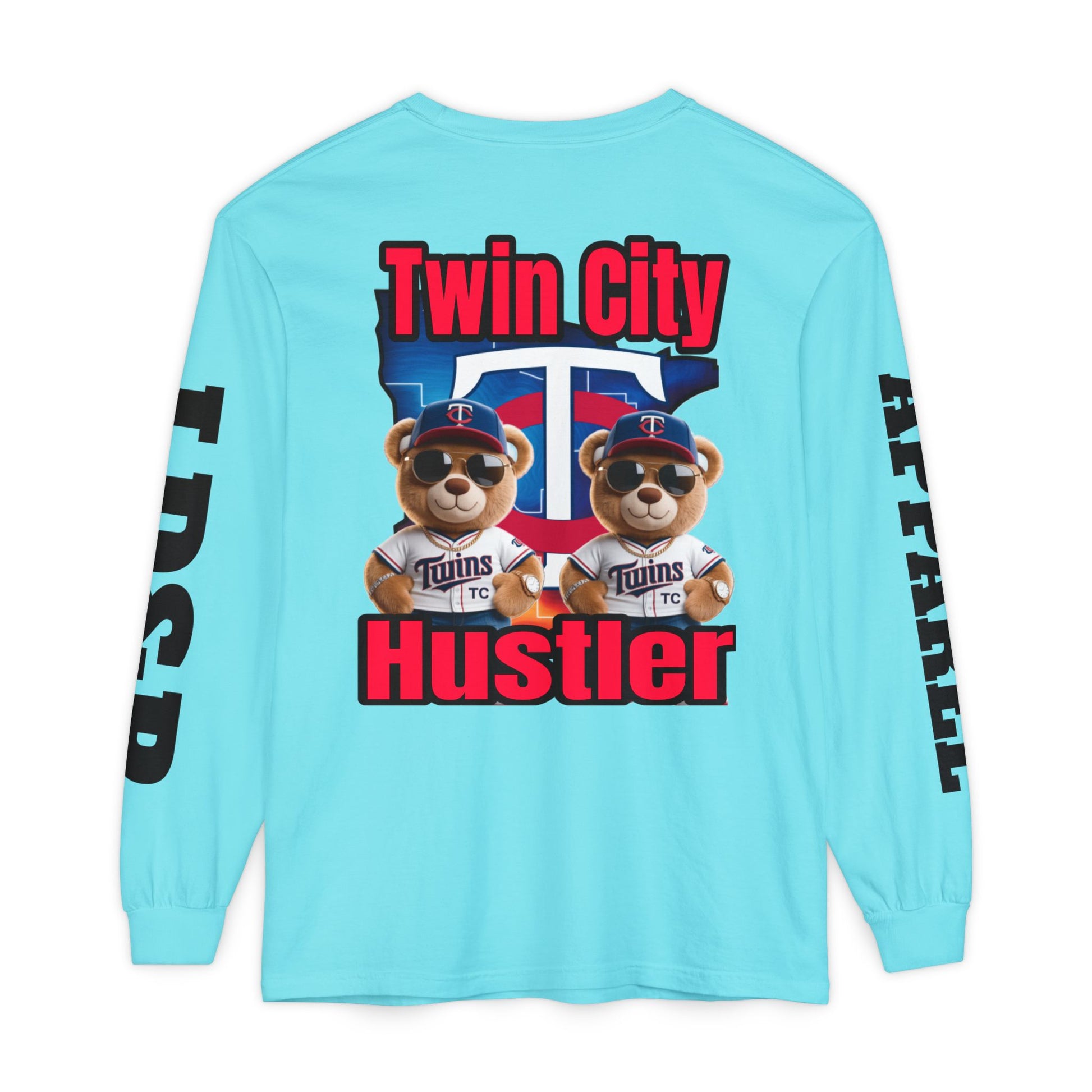 Twin City HUSTLER Long Sleeve T-Shirt - Bad Temper Design