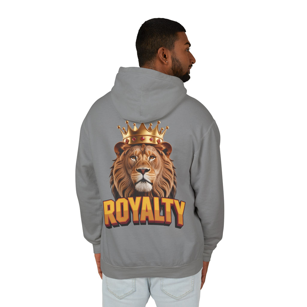 Royalty Lion Hooded Sweatshirt, Unisex Lightweight Pullover, King of the Jungle Sweatshirt, Animal Lover Gift, Cool Casual Wear