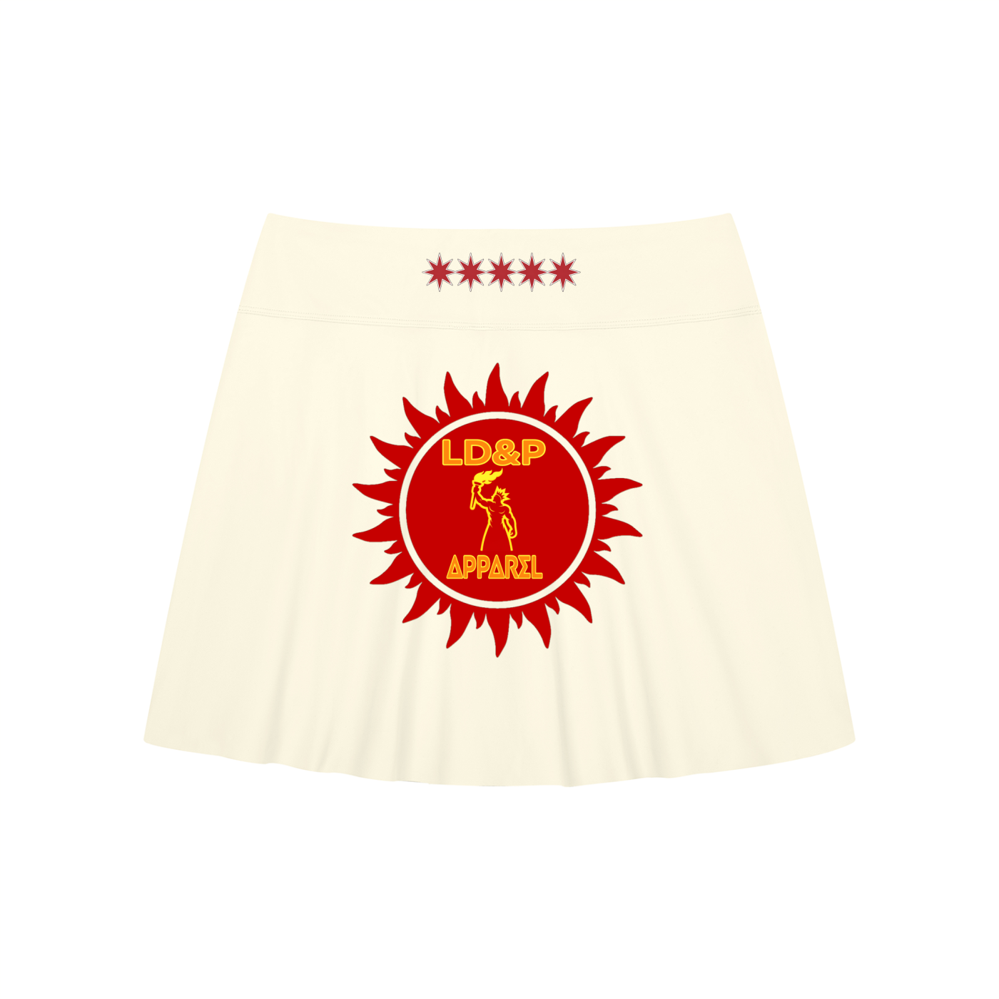 Women's A-Line Contrast Panel Slit LD&P APPAREL Skirt