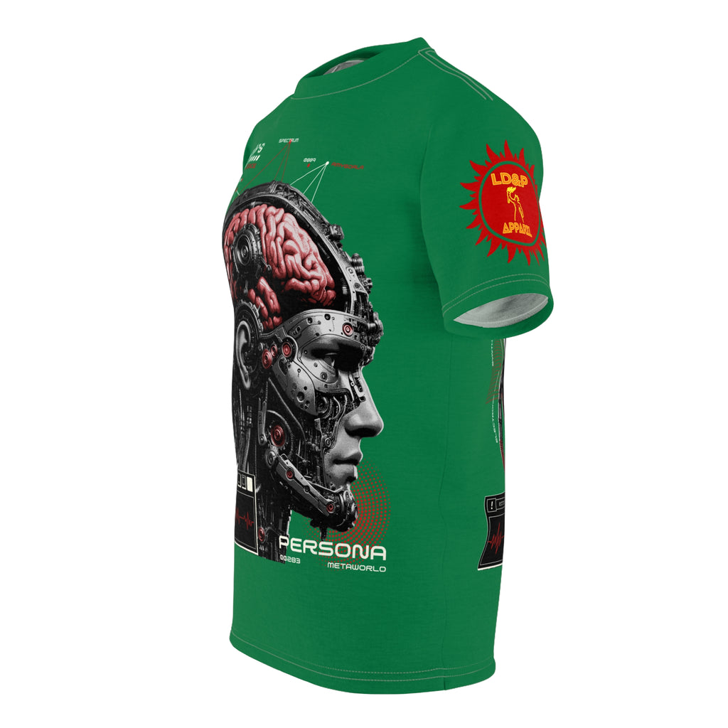 Persona Sci‑Fi Graphic Tee Shirt LD&P APPAREL  Green