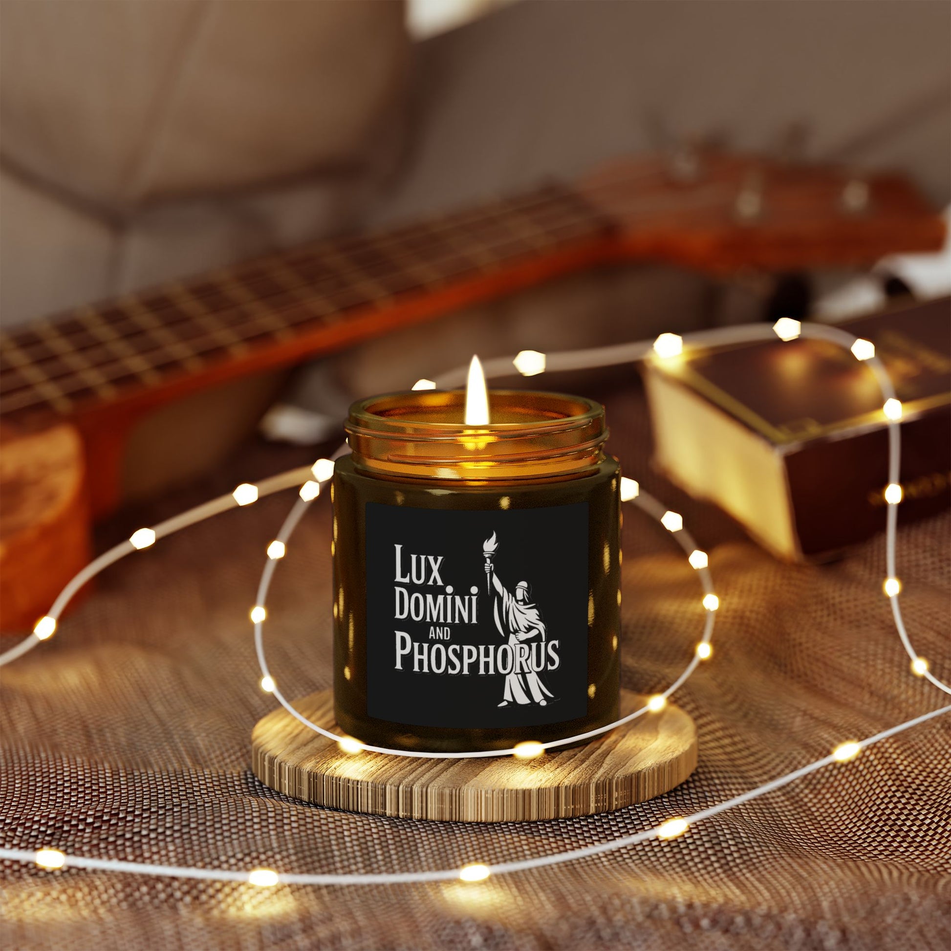 Lux Domini & Phosphorus Coconut Apricot Scented Candle (4oz & 9oz)
