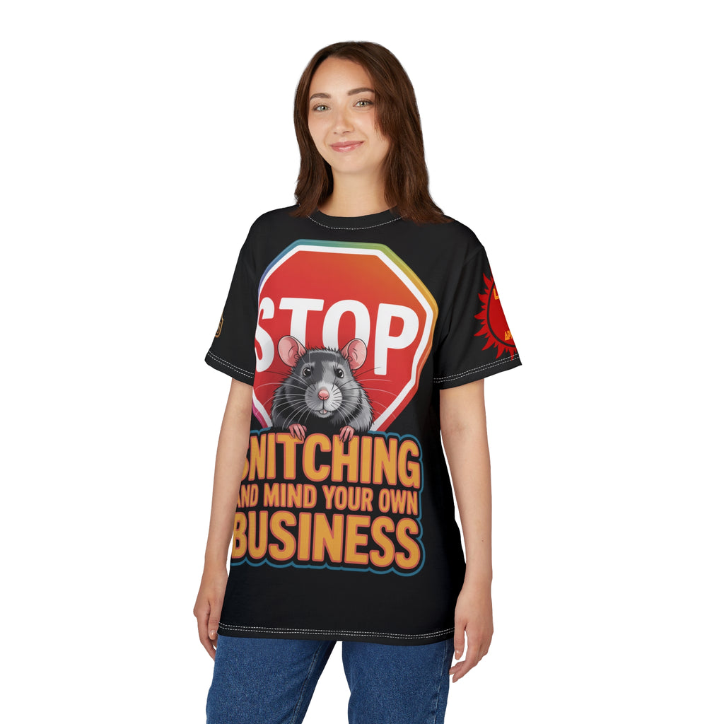 Stop Snitching Print Unisex Cut & Sew Tee