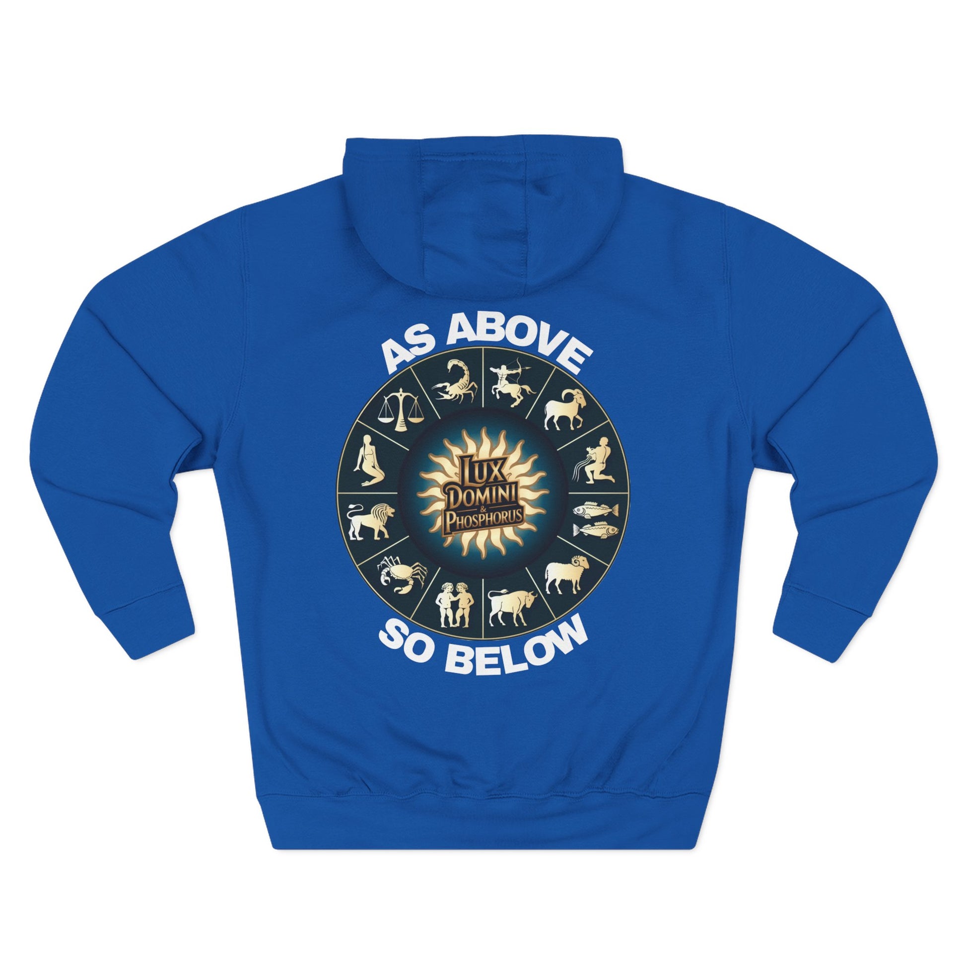 Fleece Hoodie - Lux Domini and Phosphorus Design - Above So Below