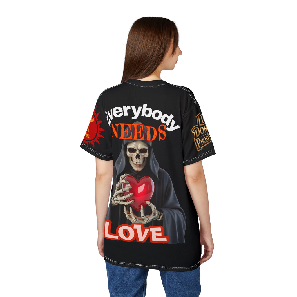 'Everybody Needs Love' Grim Reaper Heart Tee