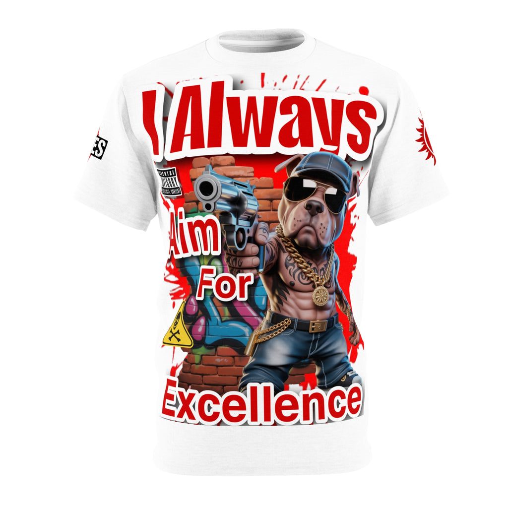 I Always Aim For Excellence LD&P APPAREL GRAPHIC Tee White