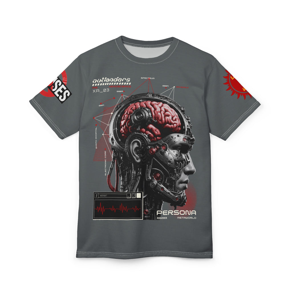 Persona Sci‑Fi Graphic Tee Shirt LD&P APPAREL Grey