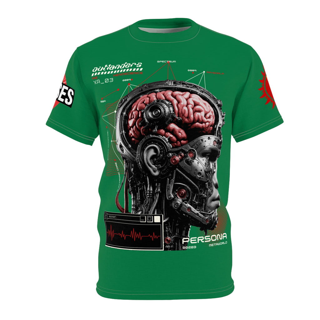 Persona Sci‑Fi Graphic Tee Shirt LD&P APPAREL  Green