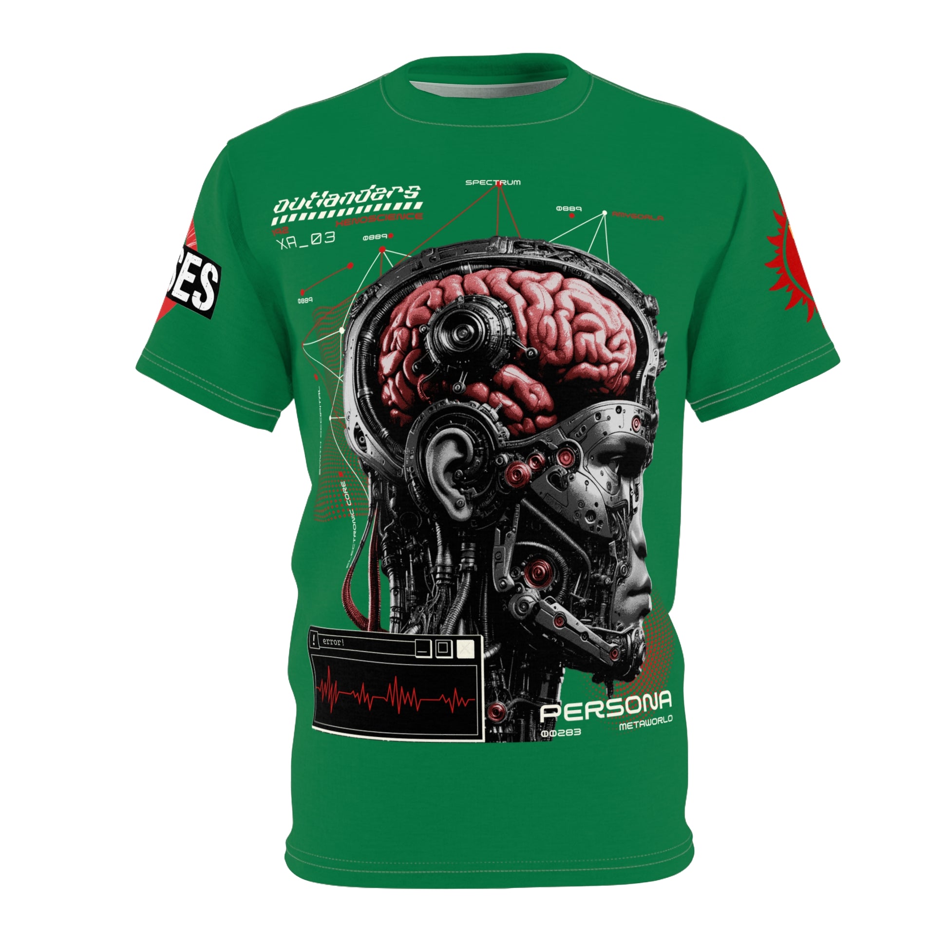 Persona Sci‑Fi Graphic Tee Shirt LD&P APPAREL  Green
