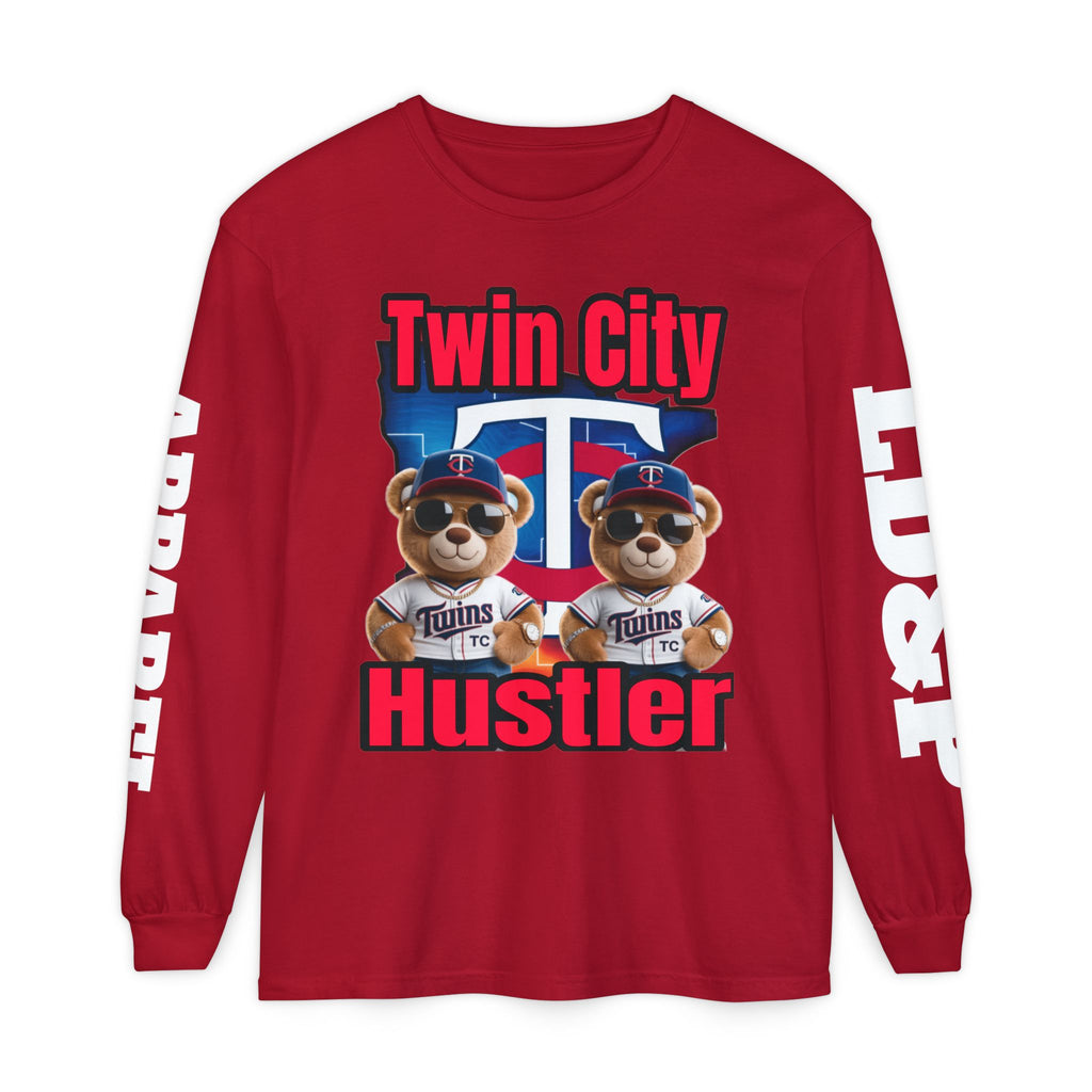 Twin City HUSTLER Long Sleeve T-Shirt - LD&P Apparel Design #2