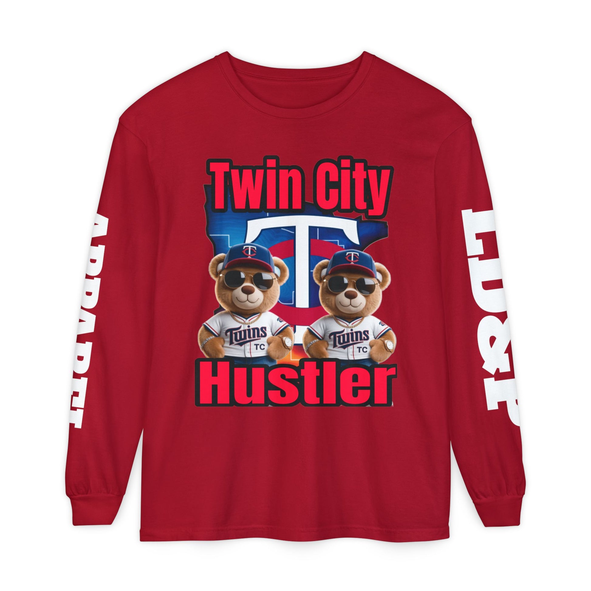Twin City HUSTLER Long Sleeve T-Shirt - LD&P Apparel Design #2
