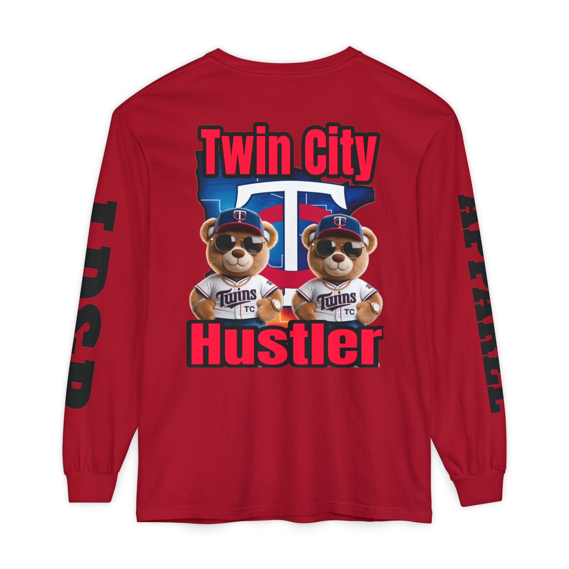 Twin City HUSTLER Long Sleeve T-Shirt - Bad Temper Design