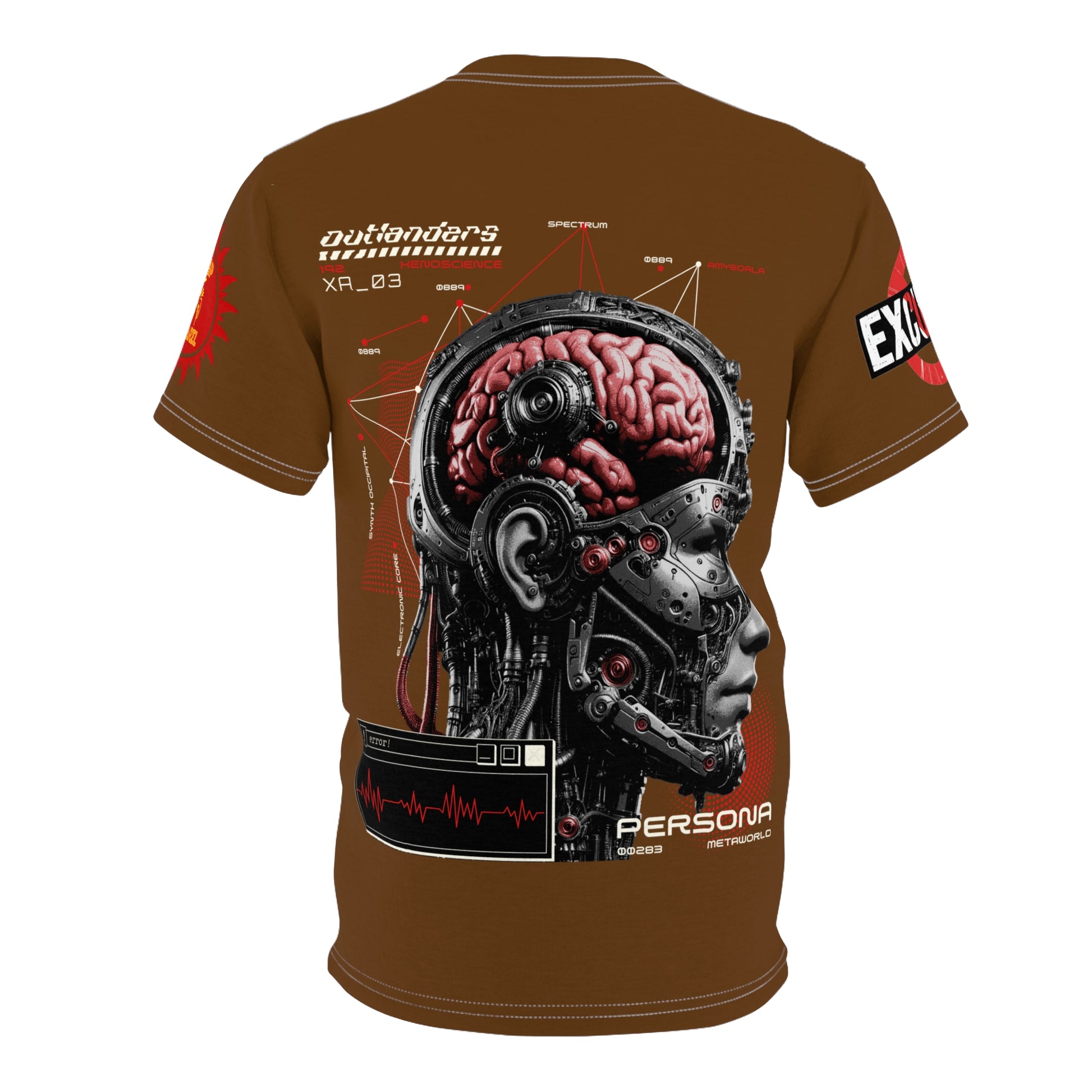 Persona Sci‑Fi Graphic Tee Shirt LD&P APPAREL Brown
