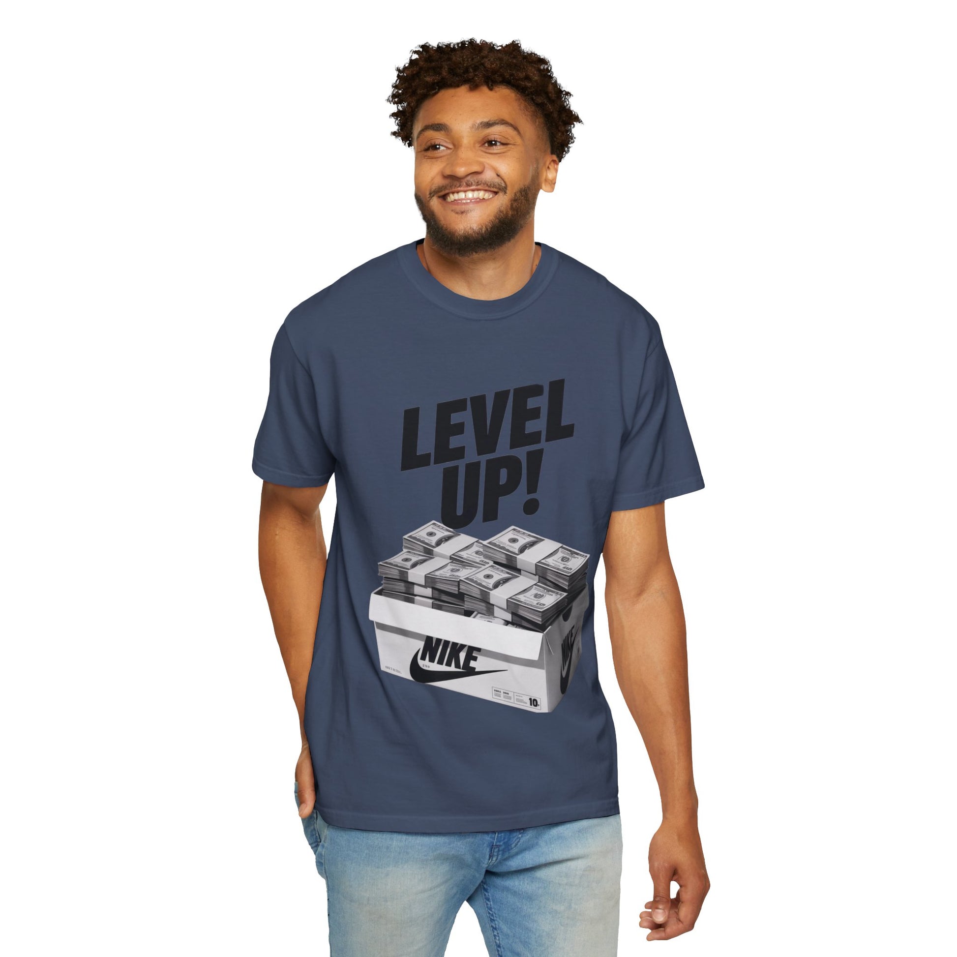 Garment-Dyed T-shirt Level Up Design
