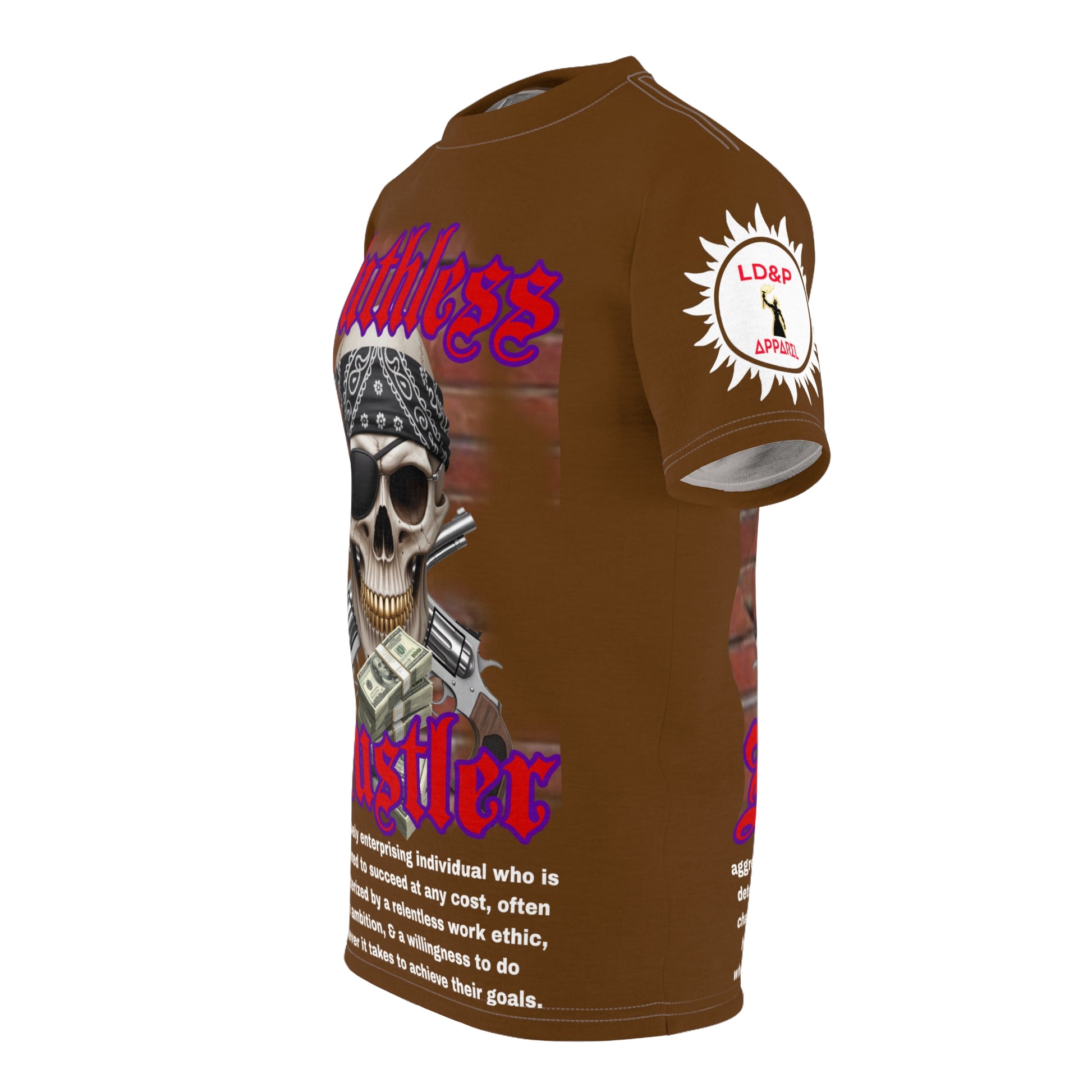 Ruthless Hustler Tee LD&P APPAREL Brown