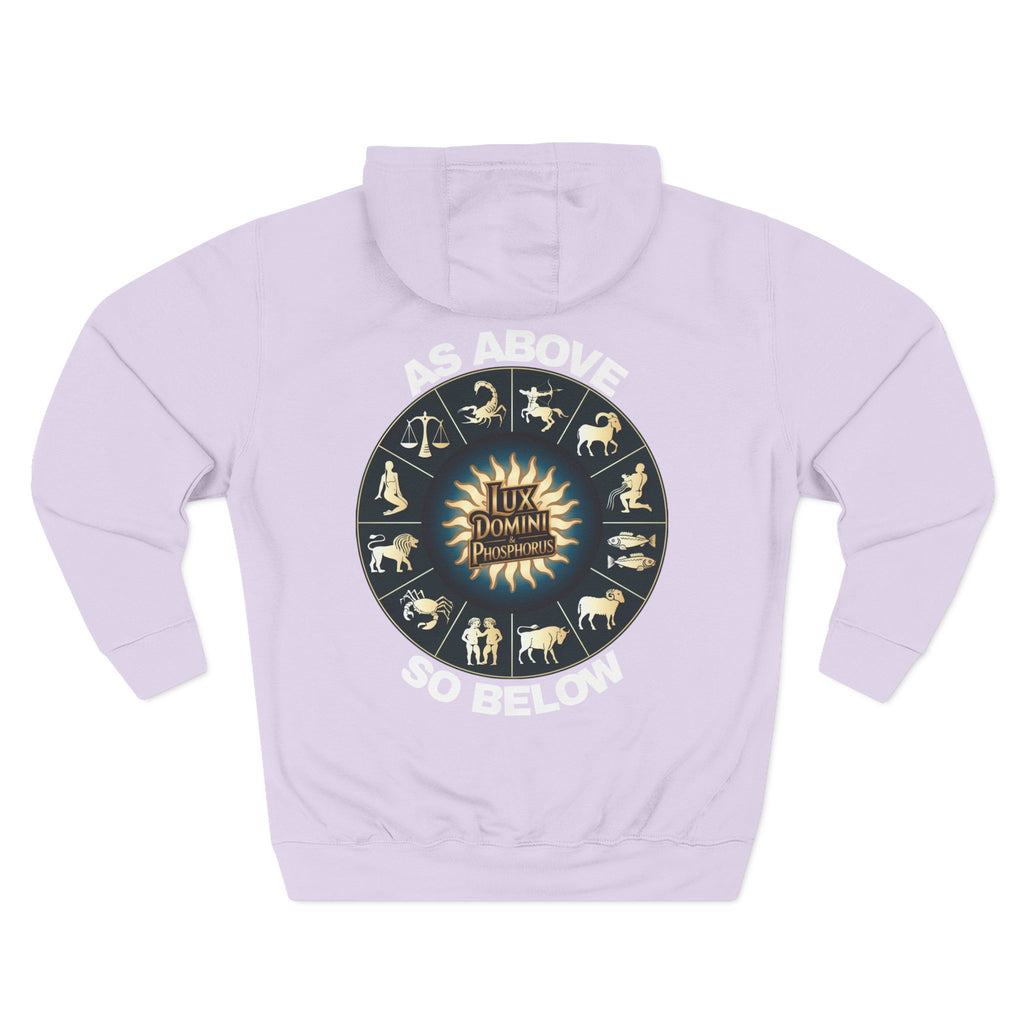 Fleece Hoodie - Lux Domini and Phosphorus Design - Above So Below