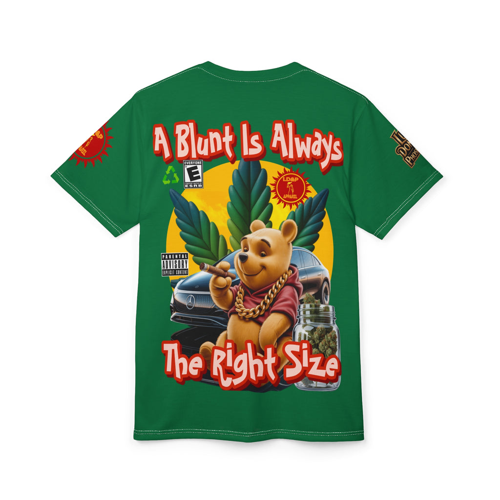 Cannabis Graphic Tee — "A Blunt Is Always The Right Size" LD&P APPAREL Green
