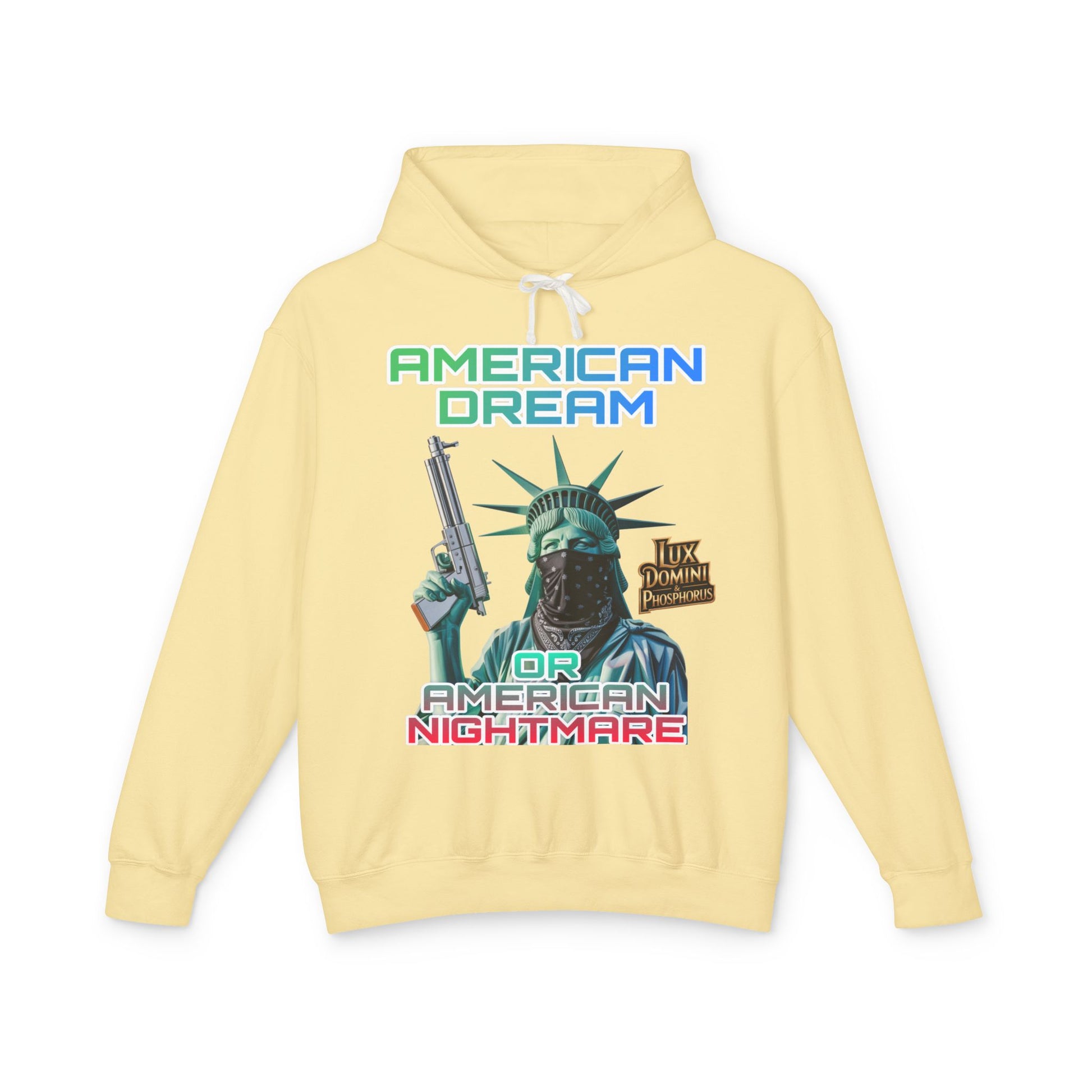Lightweight Hooded Sweatshirt - American Dream or Nightmare Design