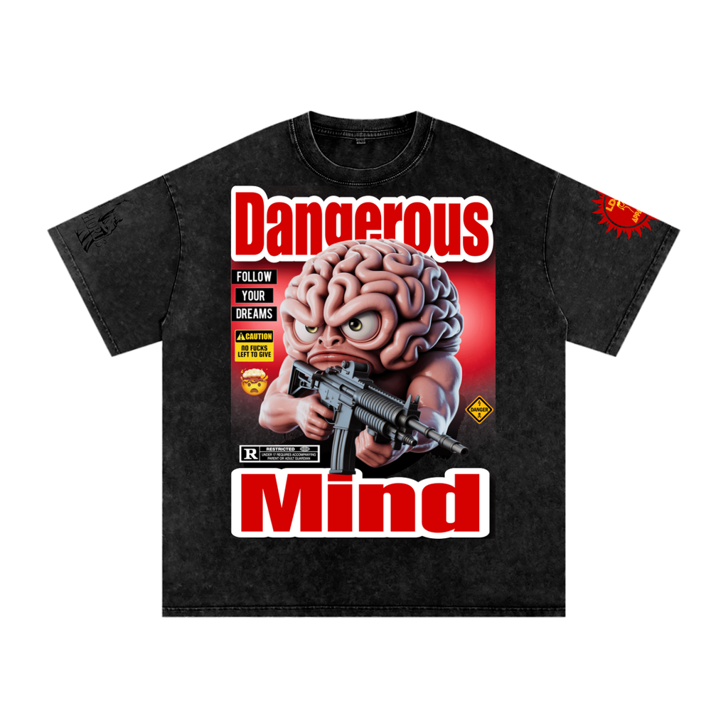 Dangerous Mind Washed Oversized Cotton T-Shirt