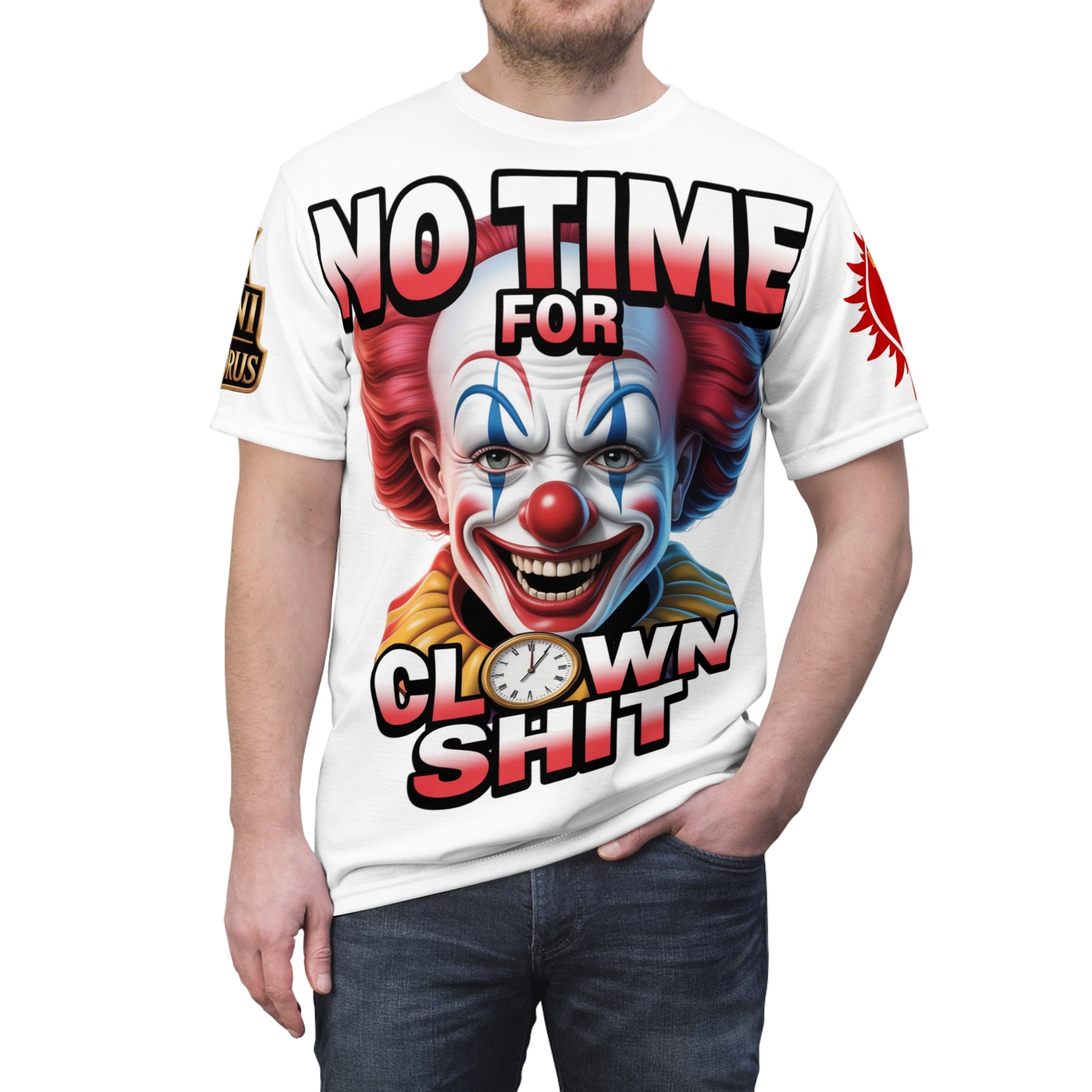 T-Shirt No Time For Clowns Unisex white