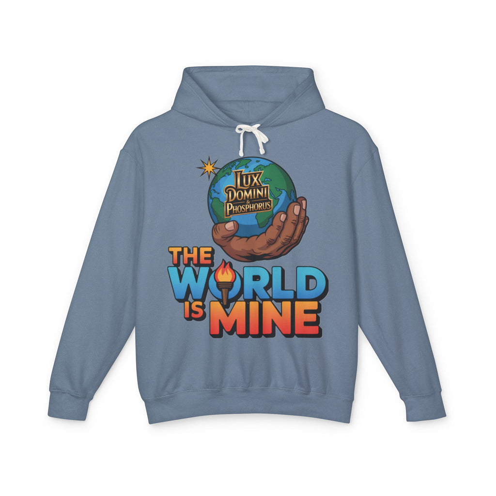 The World Is Mine Hooded Sweatshirt, Unisex Lightweight Pullover, King of the Jungle Sweatshirt, Animal Lover Gift, Cool Casual Wear
