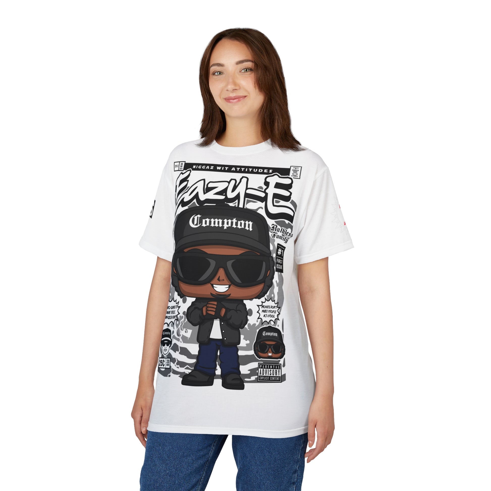 Eazy-E Compton Cartoon Tee LD&P APPAREL Light white