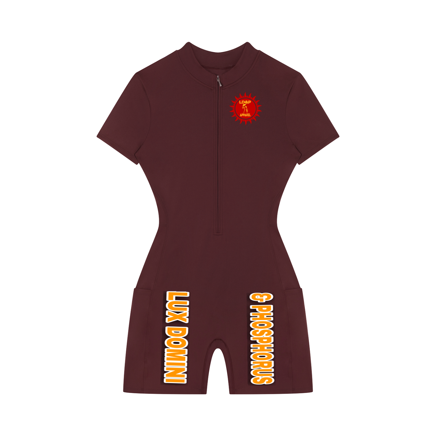 Women's Quarter-Zip Short Sleeve Romper