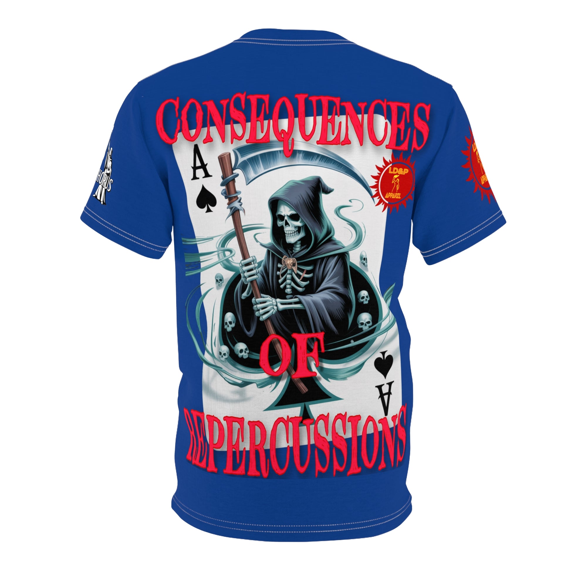 Consequences of Repercussions Graphic Shirt LD&P APPAREL Blue