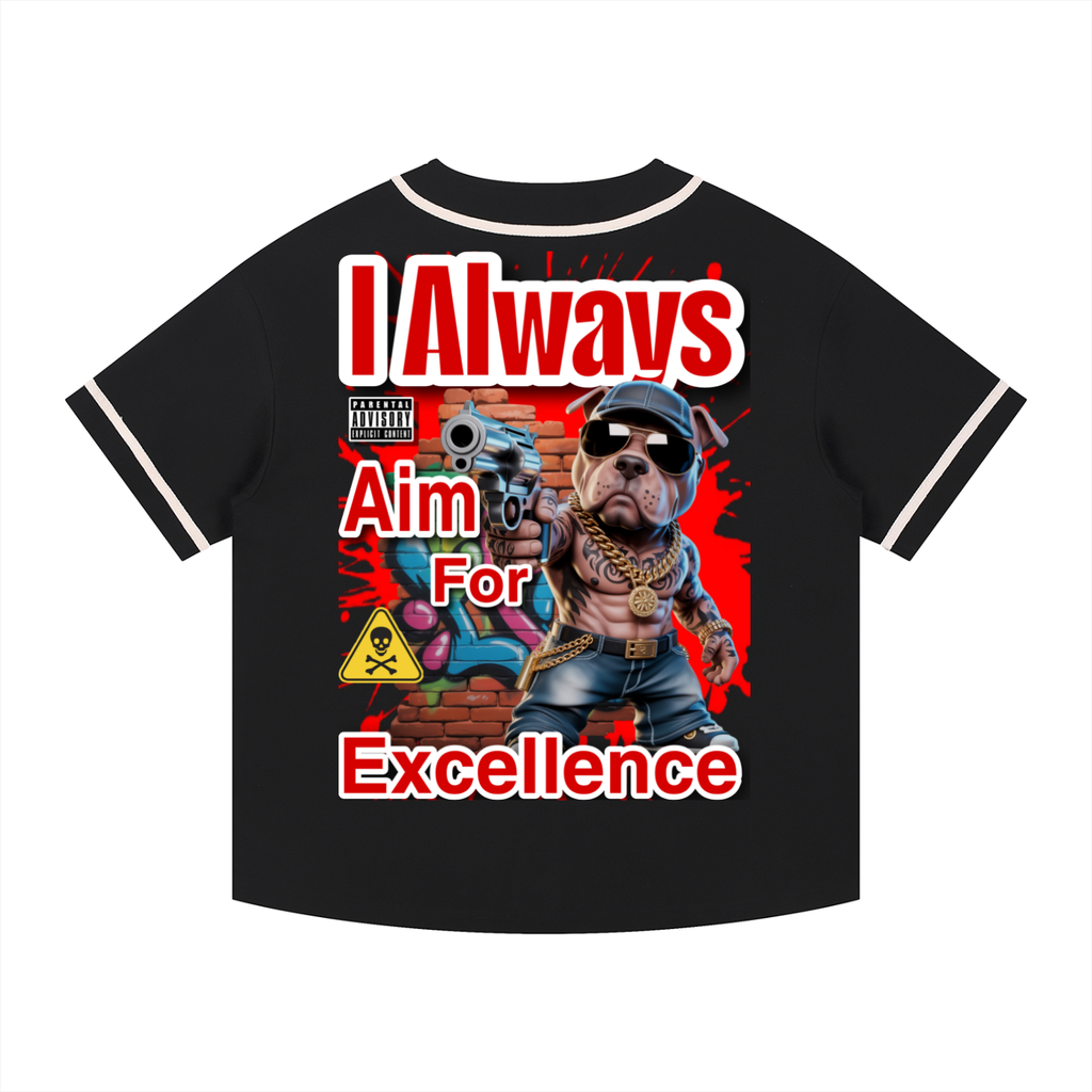 I ALWAYS AIM FOR... LD&P APPAREL  Piped Button-Up Jersey
