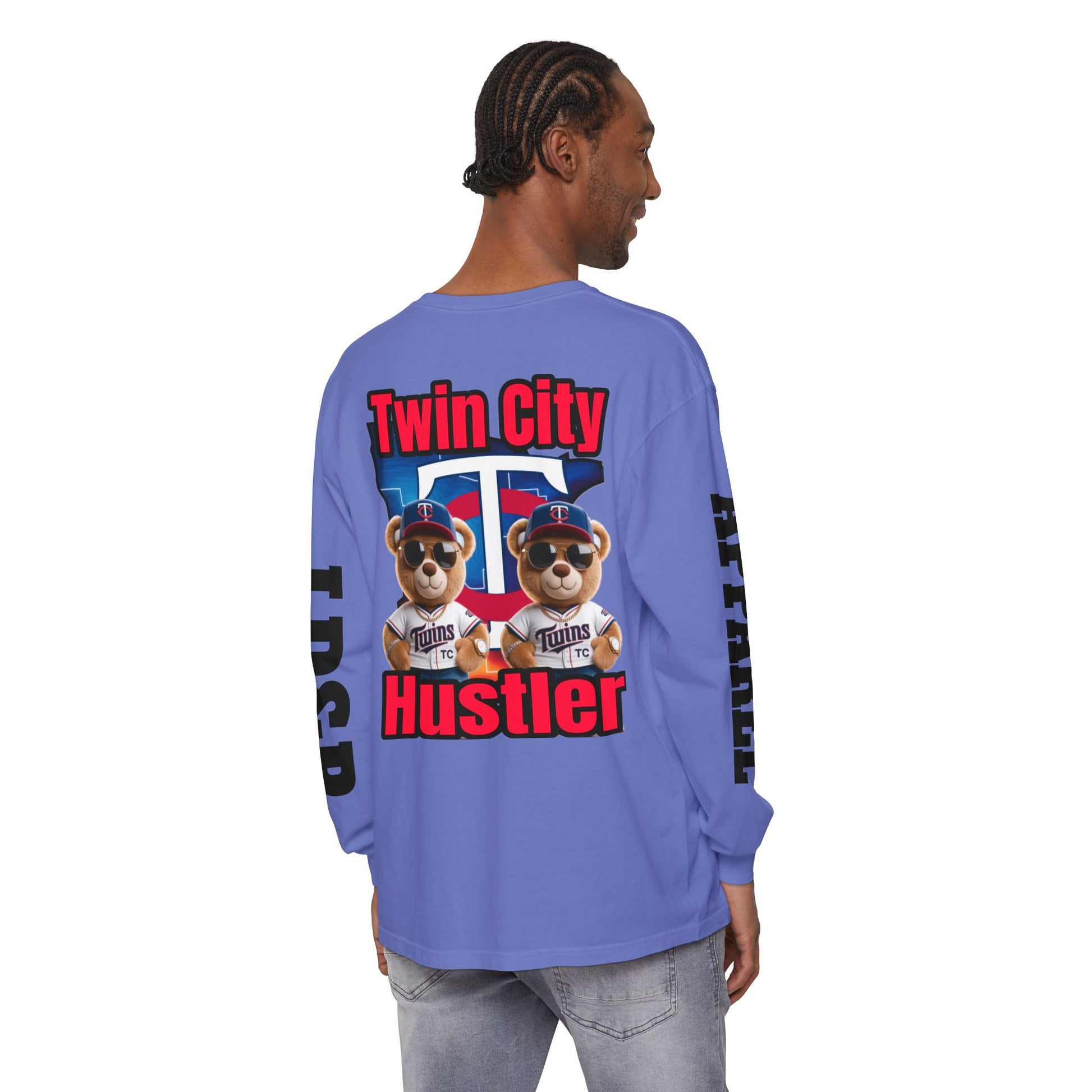 Twin City HUSTLER Long Sleeve T-Shirt - Bad Temper Design