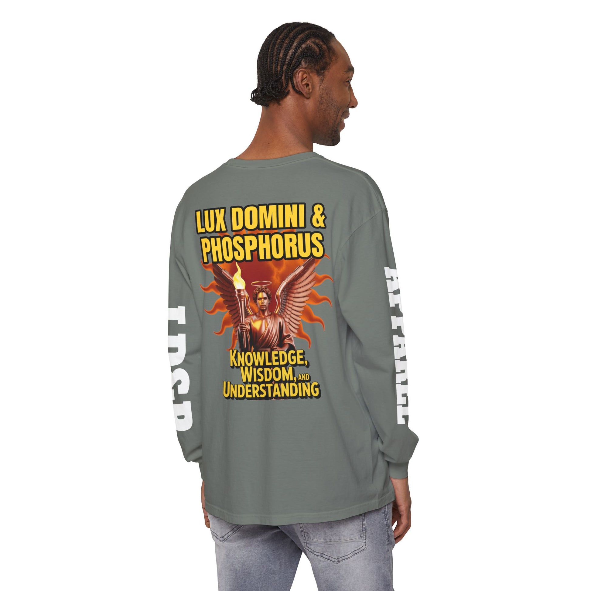 Long Sleeve T-Shirt LD&P Apparel Knowledge Wisdom Understanding Design