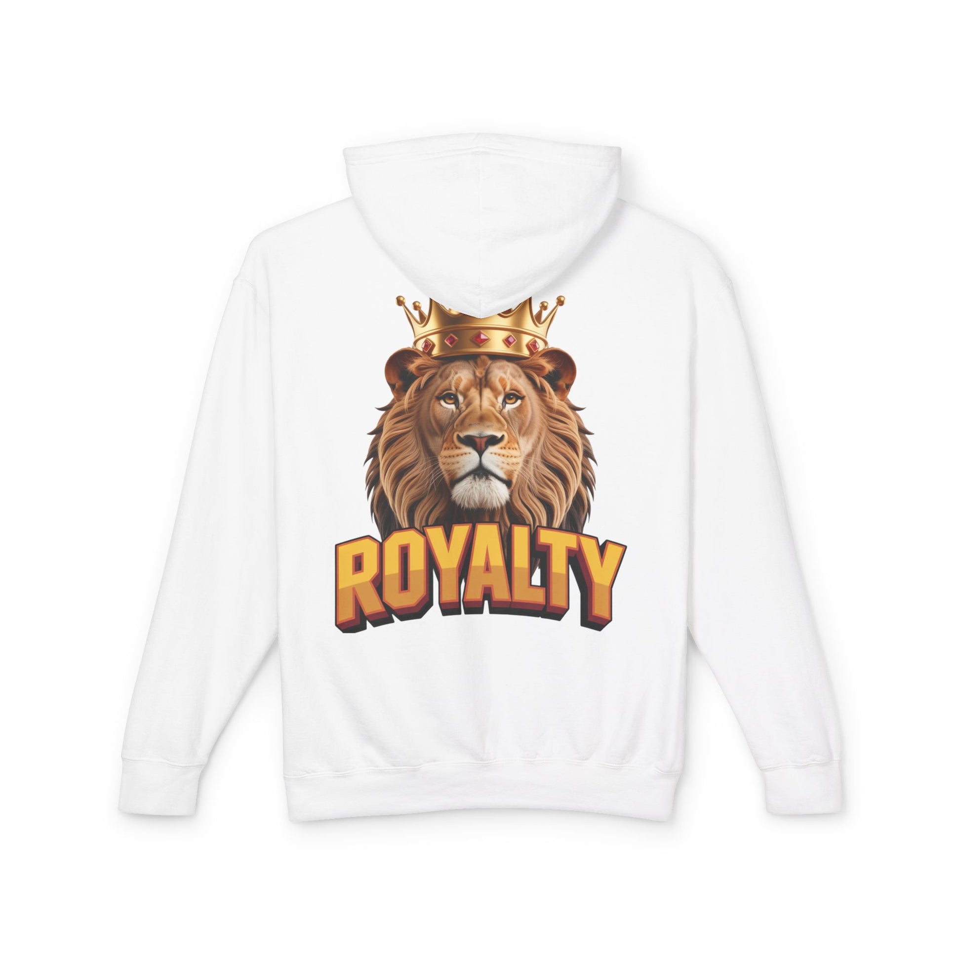 Royalty Lion Hooded Sweatshirt, Unisex Lightweight Pullover, King of the Jungle Sweatshirt, Animal Lover Gift, Cool Casual Wear