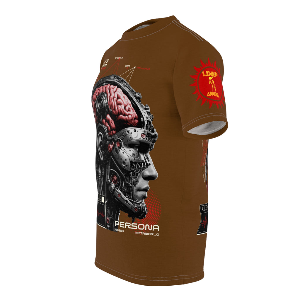 Persona Sci‑Fi Graphic Tee Shirt LD&P APPAREL Brown