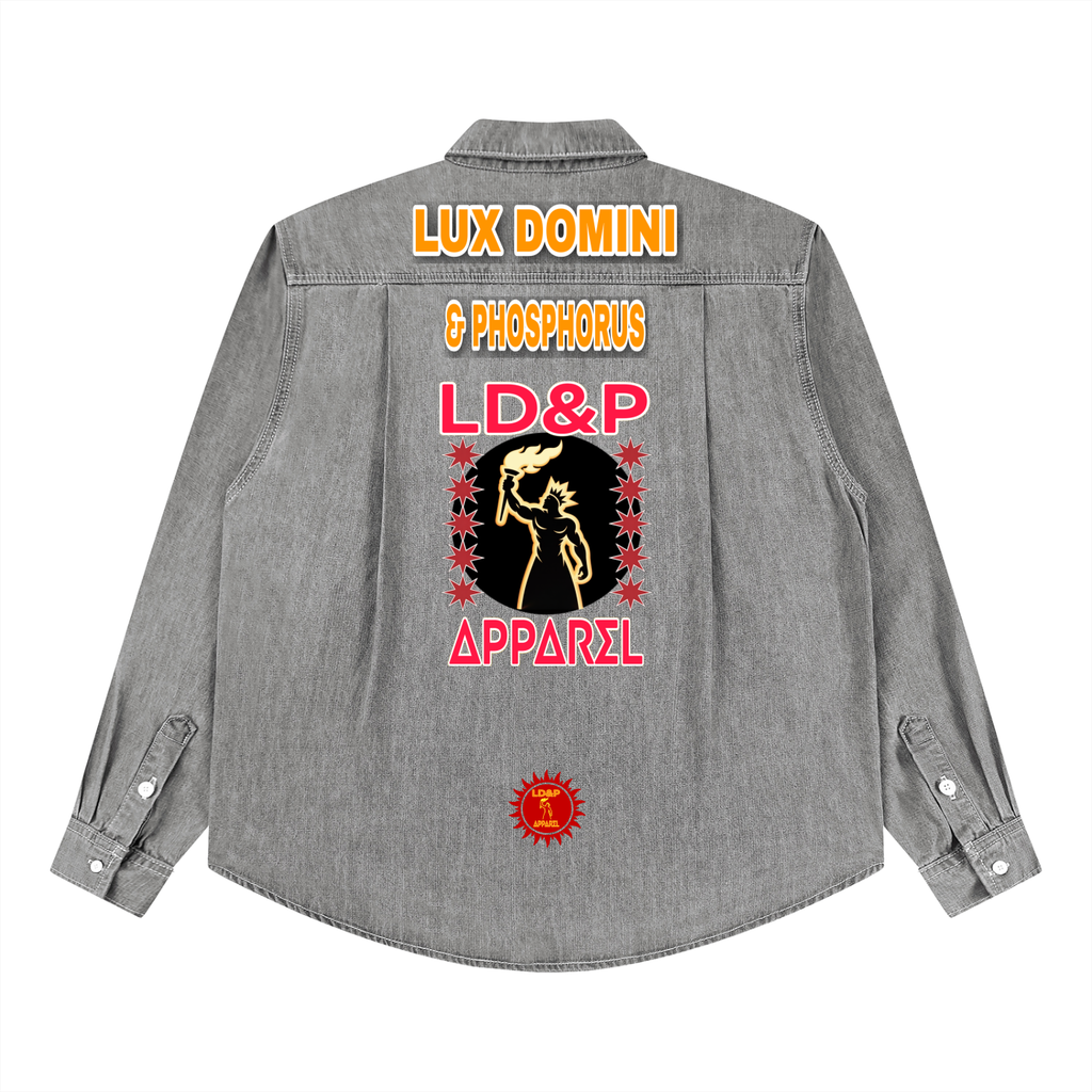 Unisex Vintage Wash Denim LD&P APPAREL Shirt