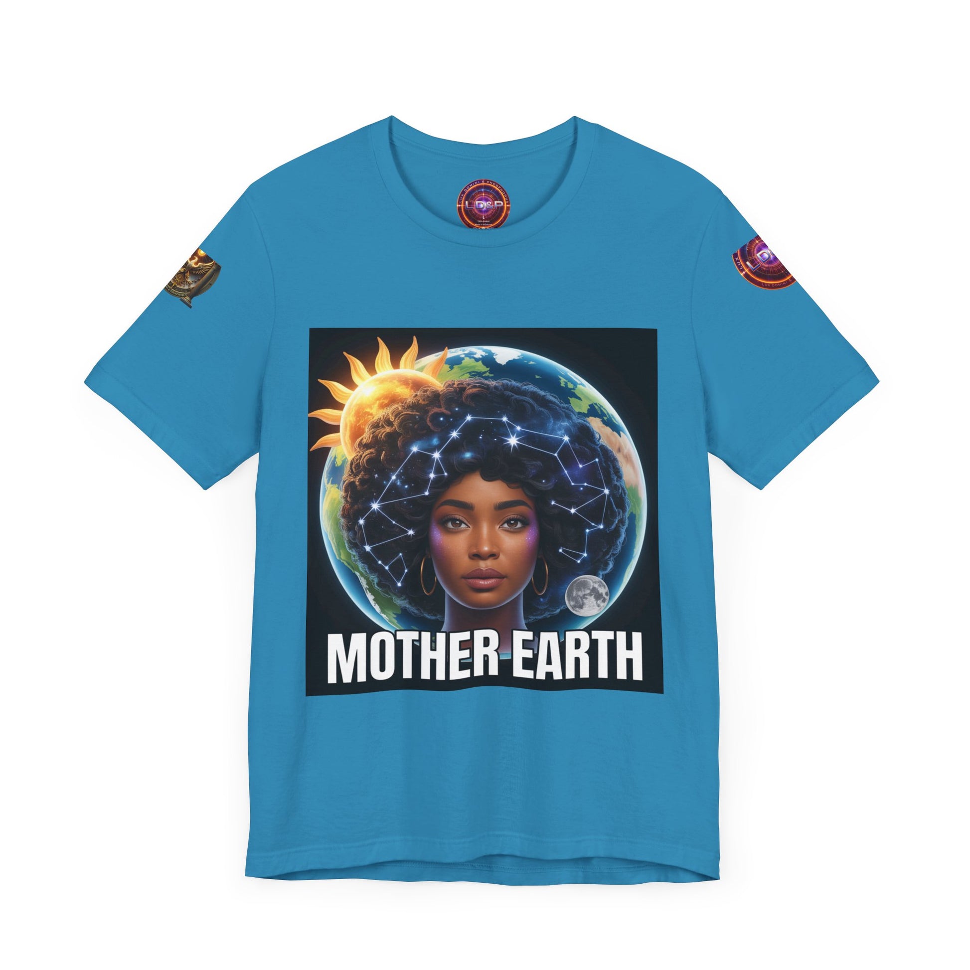 Earth Day Unisex Tee with Mother Earth Design LD&P