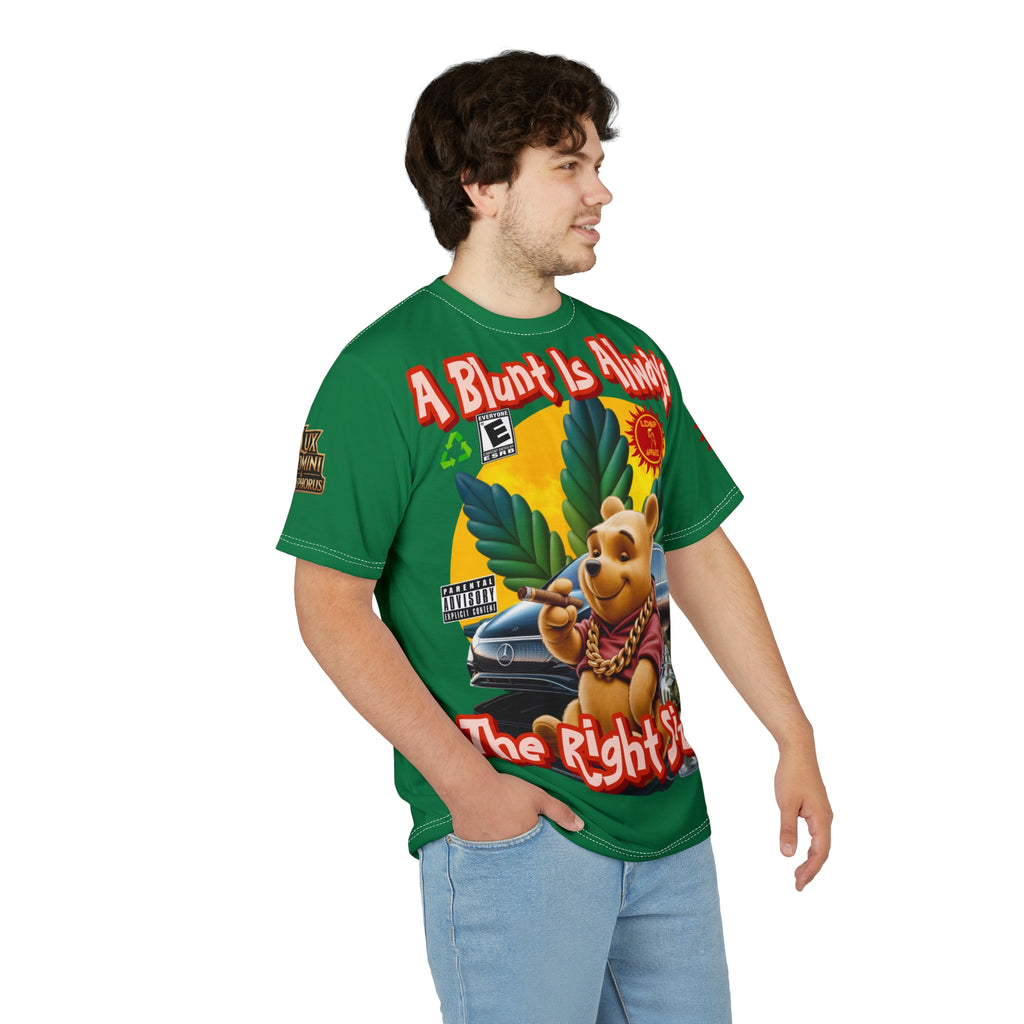 Cannabis Graphic Tee — "A Blunt Is Always The Right Size" LD&P APPAREL Green