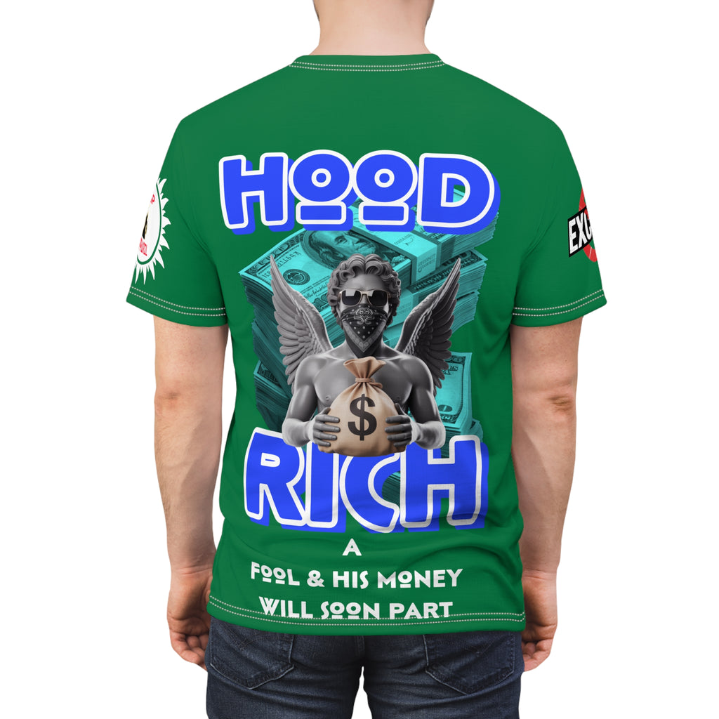 Hood Rich Graphic Tee LD&P APPAREL Green