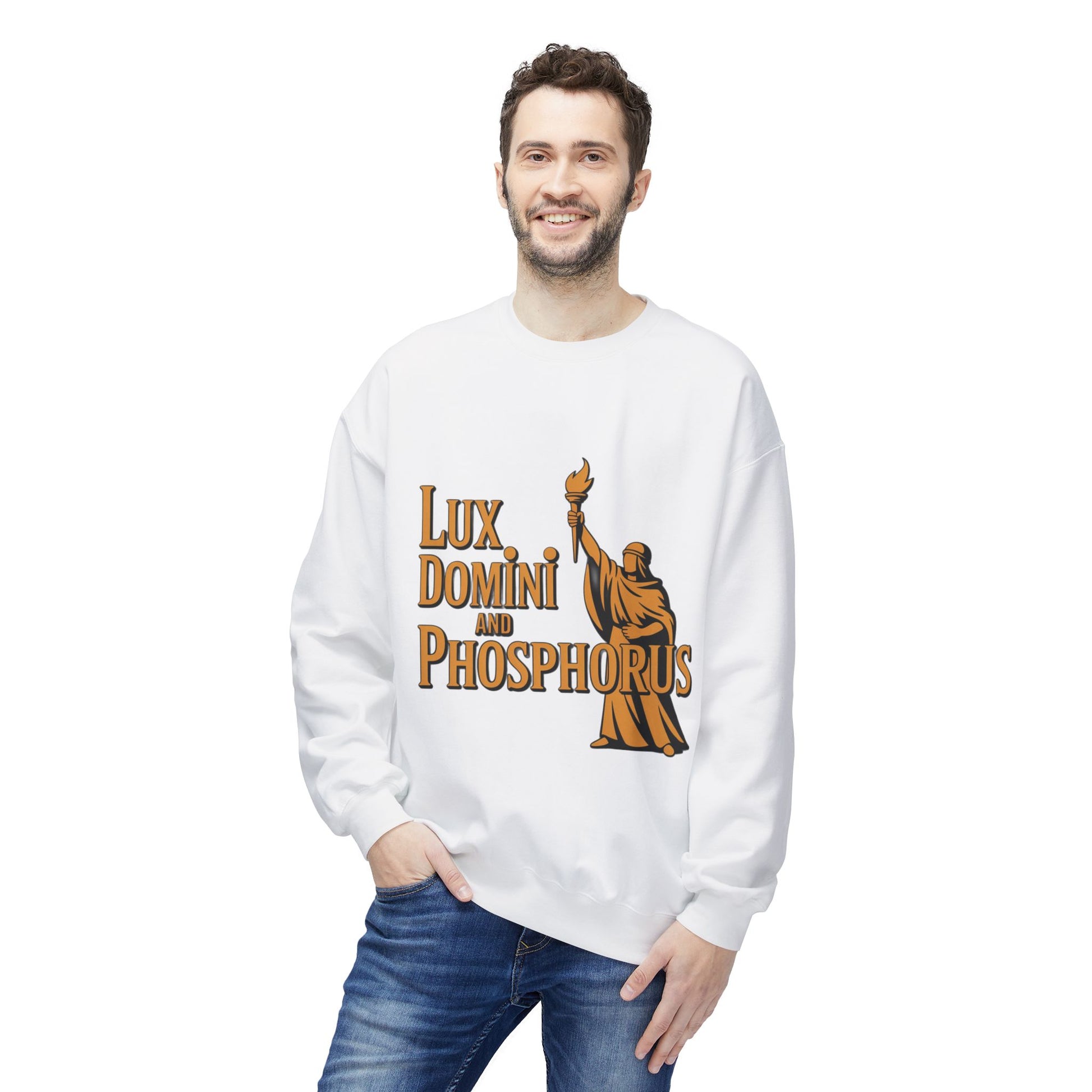 "Lux Domini and Phosphorus" crew-neck sweatshirt