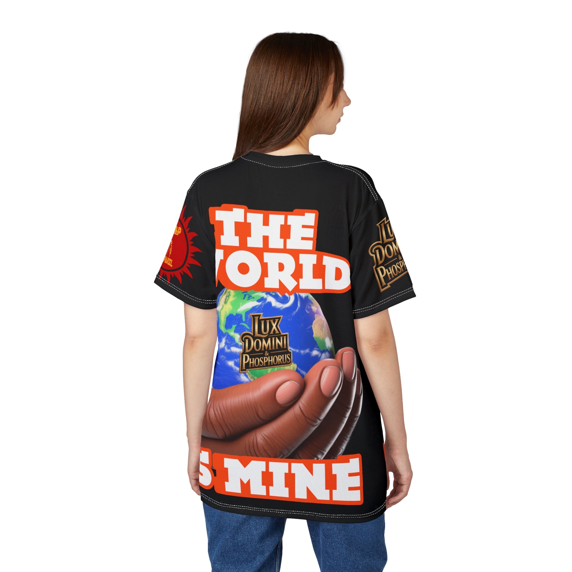 Tee - The World Is Mine Graphic Print Unisex Cut & Sew Tee