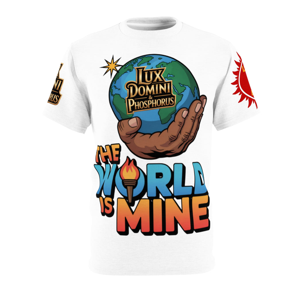 White Unisex Tee - 'The World Is Mine' LD&P Apparel Design
