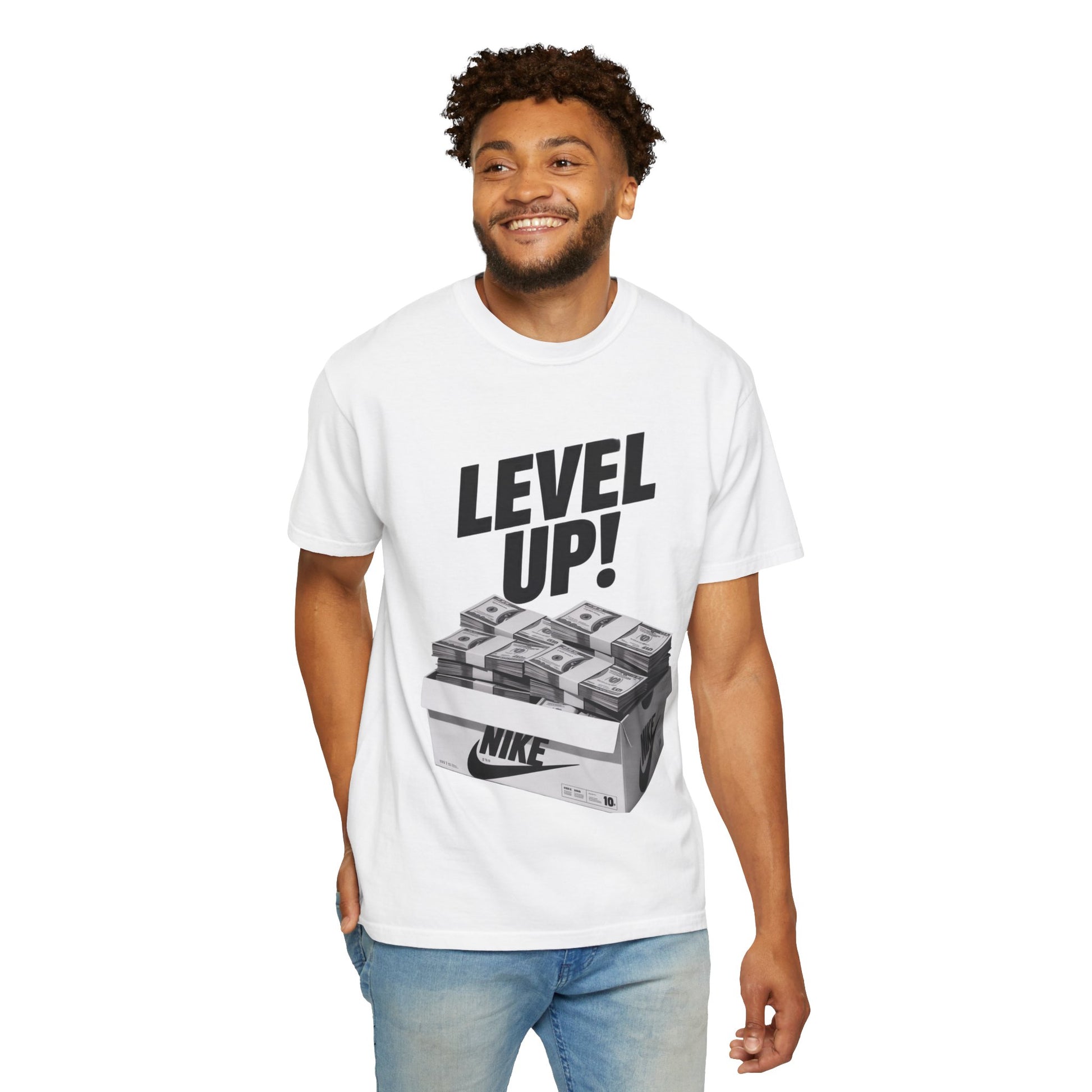 Garment-Dyed T-shirt Level Up Design