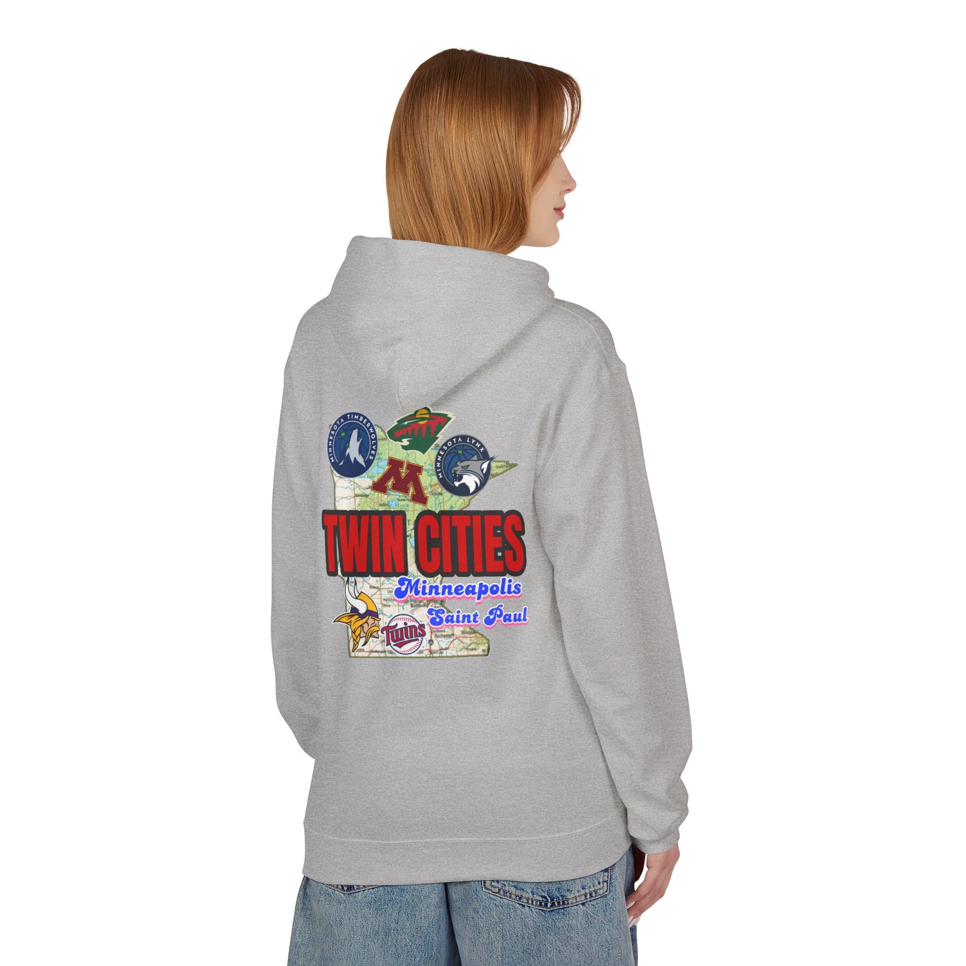 Fleece Hoodie Twin Cities Minneapolis St Paul Design