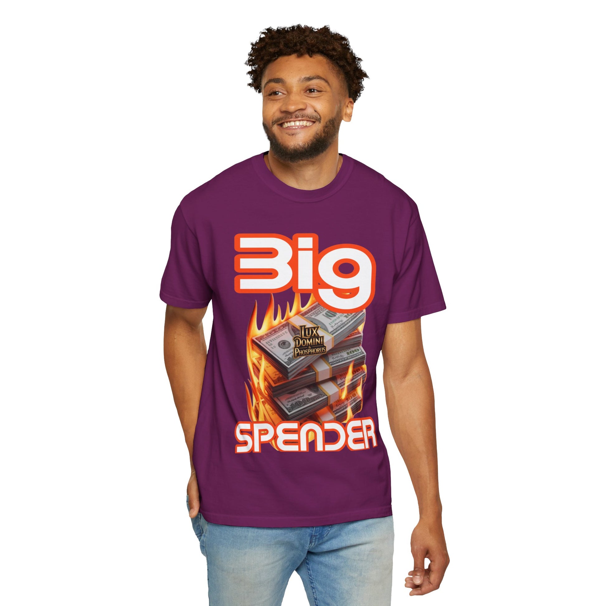T-Shirt Big Spender Text Unisex Garment-Dyed Tee