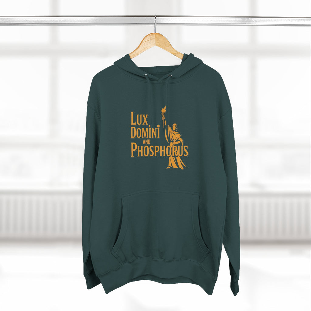 Fleece Hoodie Lux Domini and Phosphorus Apparel Design