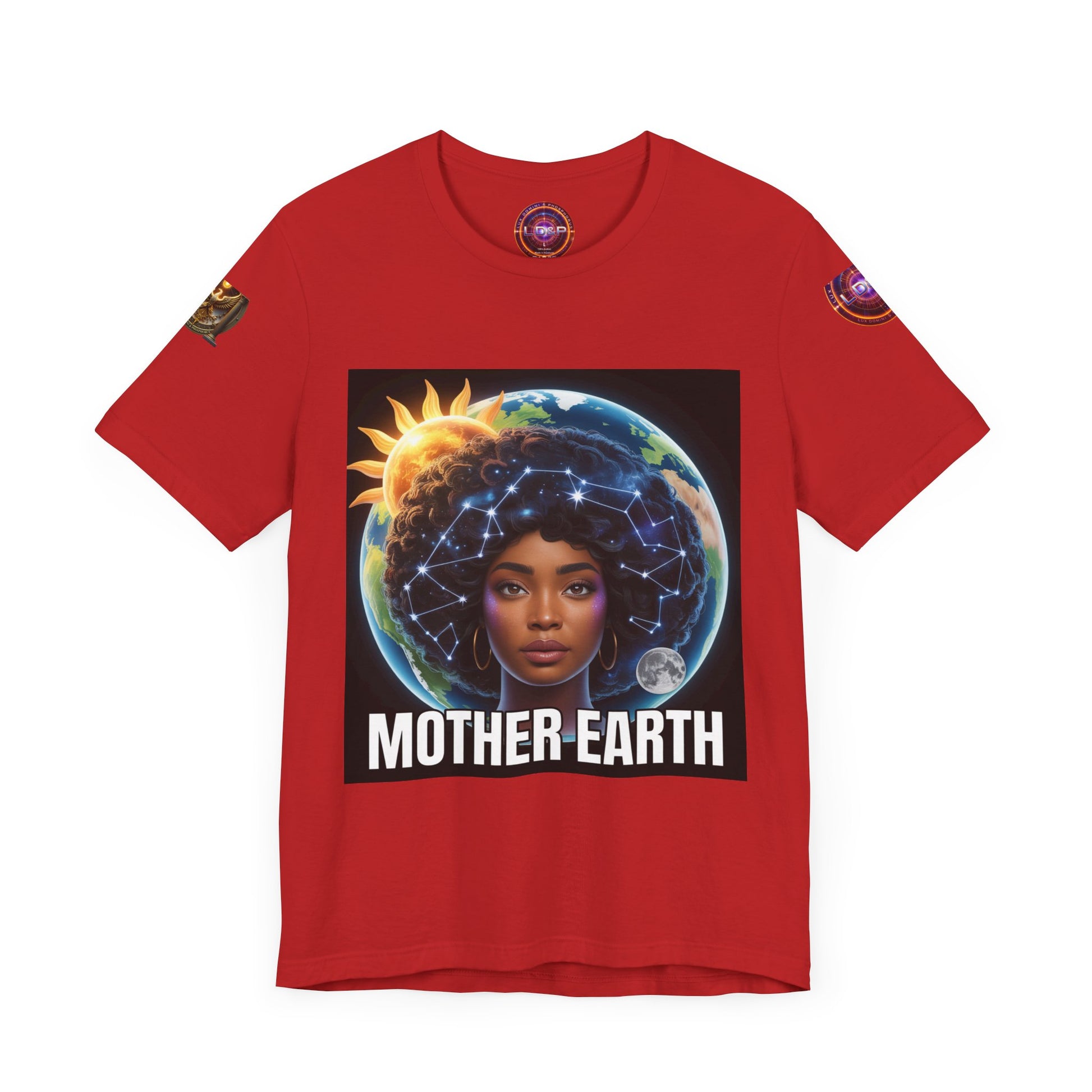 Earth Day Unisex Tee with Mother Earth Design LD&P