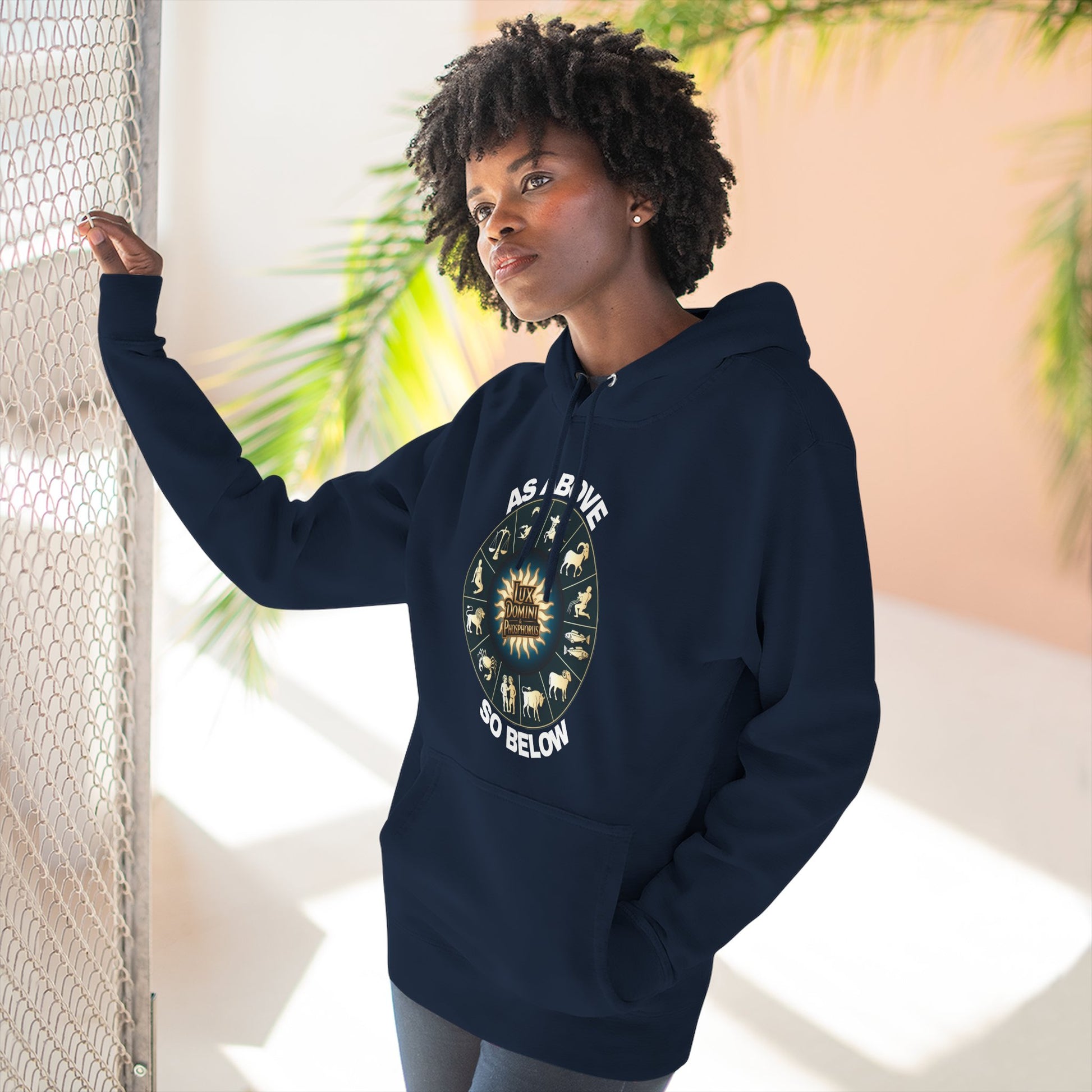 Fleece Hoodie - Lux Domini and Phosphorus Design - Above So Below