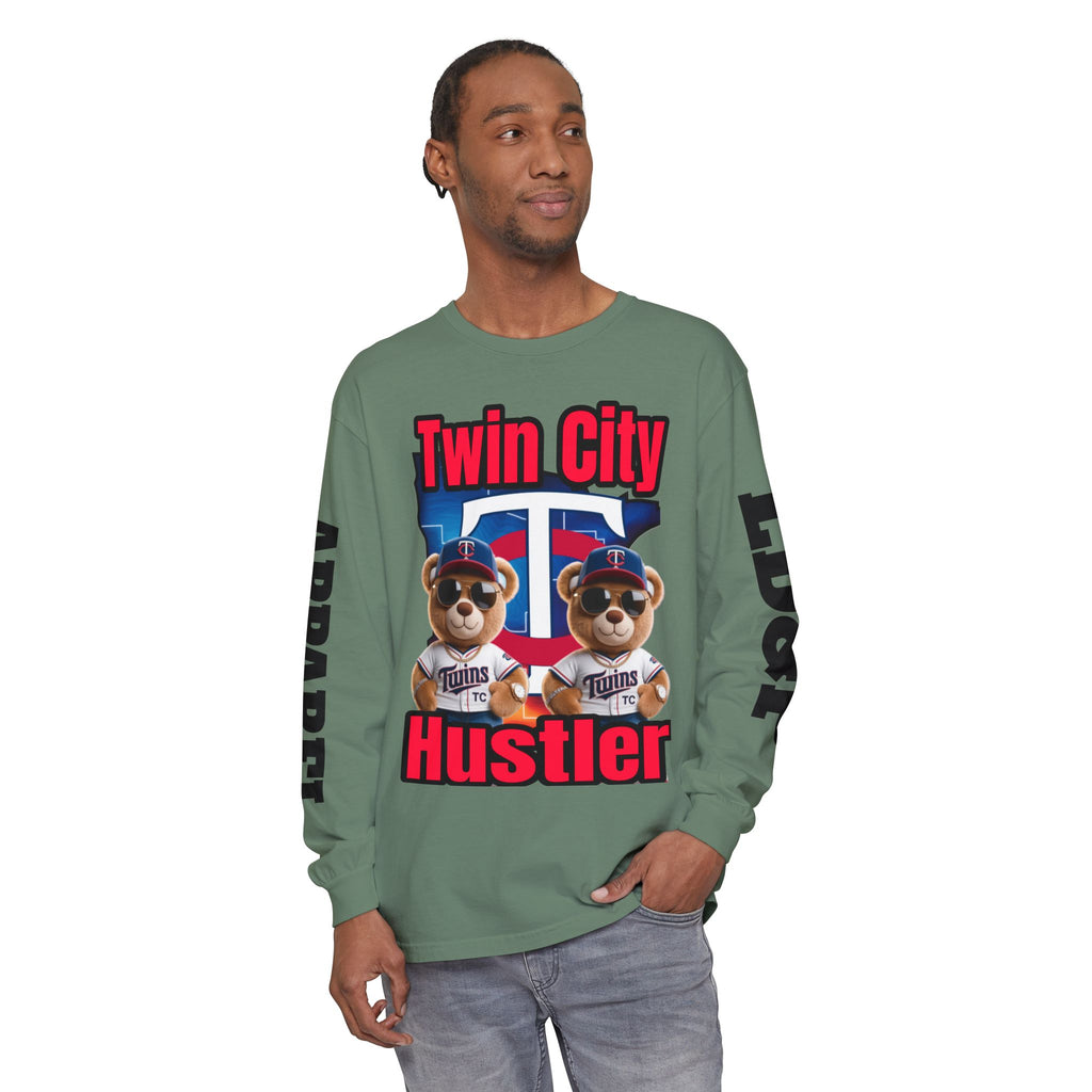 Twin City HUSTLER Long Sleeve T-Shirt - Bad Temper Design